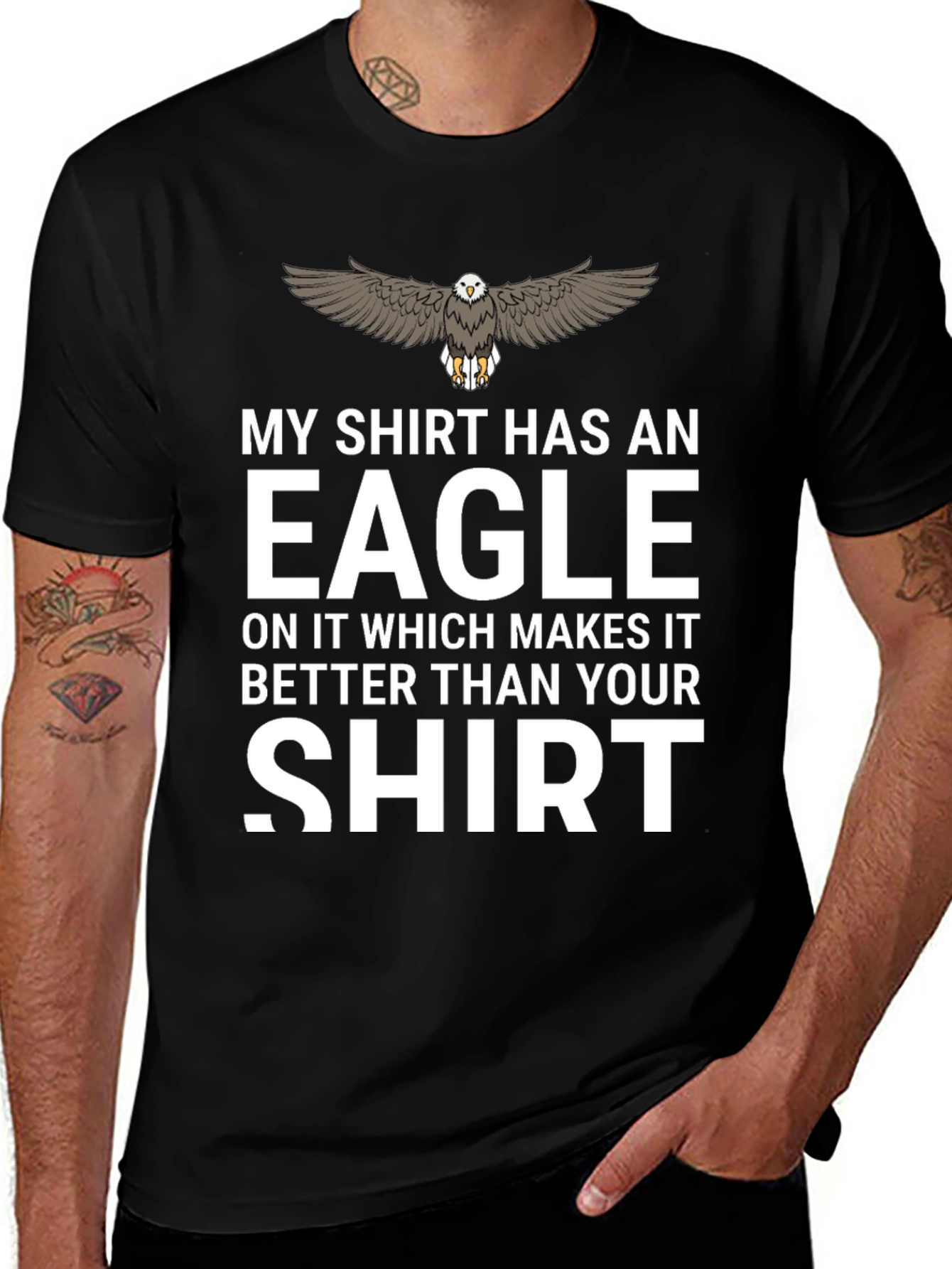 Variant 25 of Eagle Graphic T-Shirt - Funny Novelty Tee