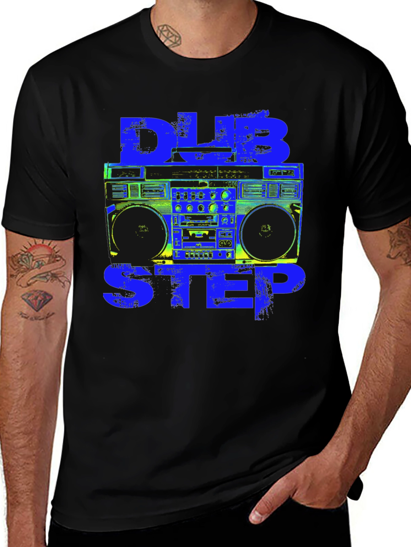 Variant 3 of Dubstep Boombox Graphic Tee - Black