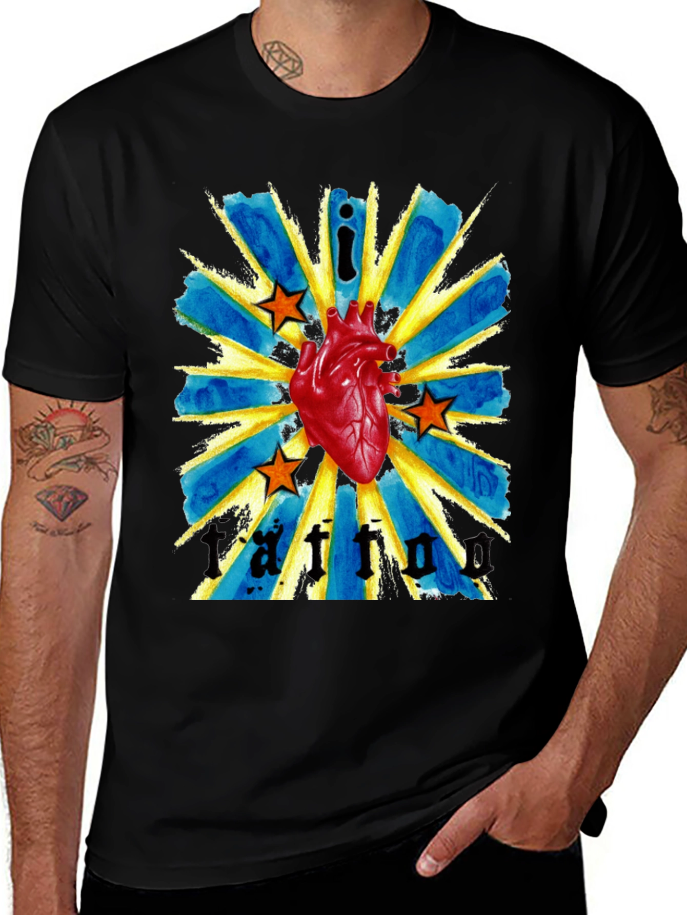 Variant 25 of Unique Graphic Heart T-Shirt