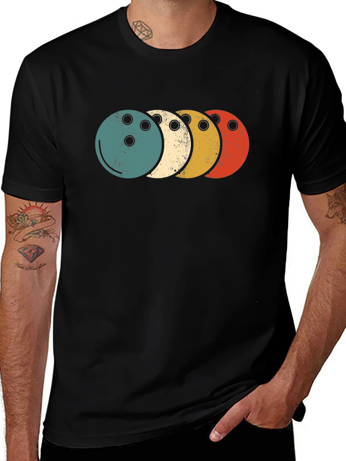 Variant 20 of Retro Bowling Ball Graphic Tee