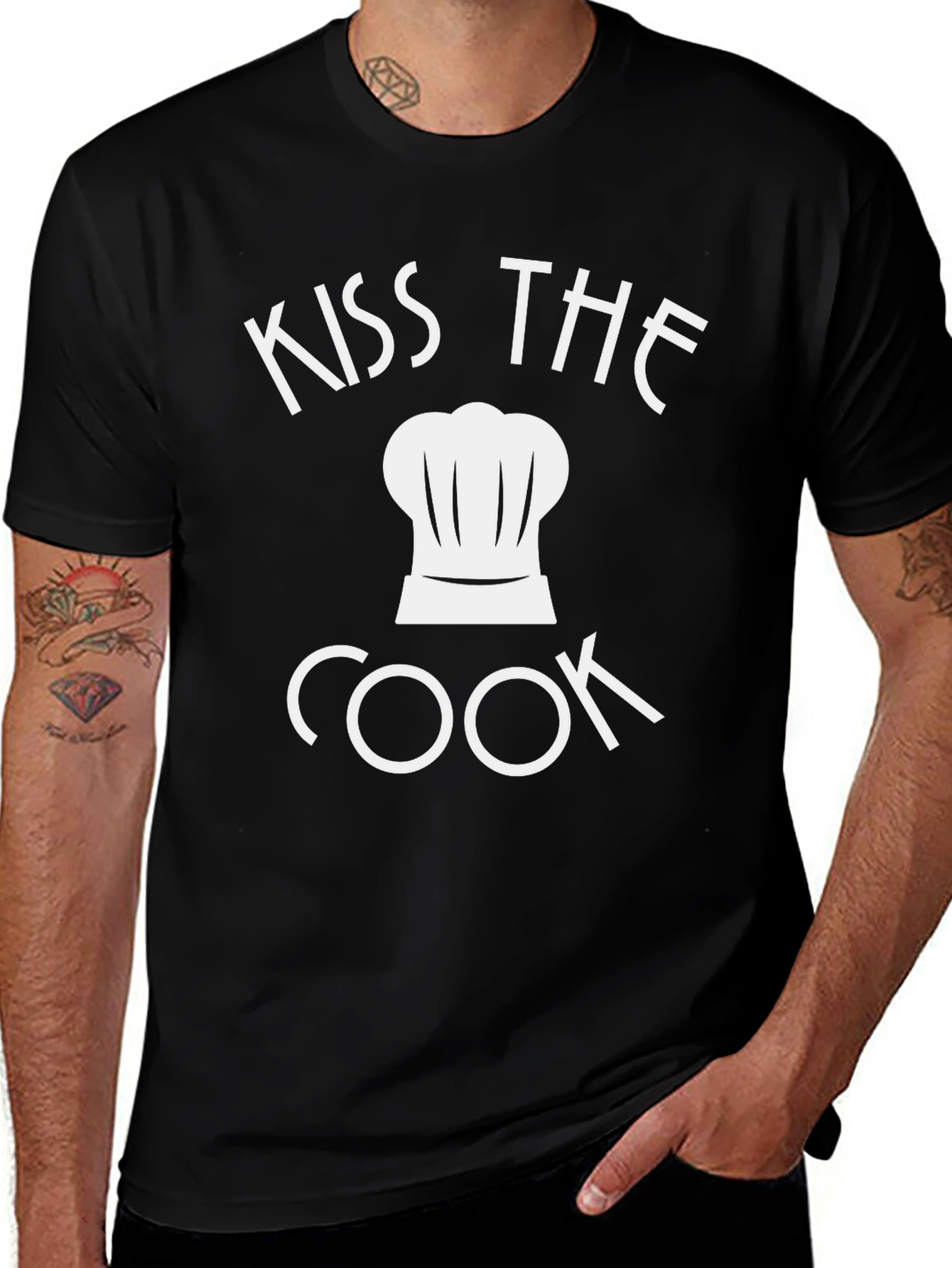Variant 17 of Kiss The Cook Chef Hat T-Shirt