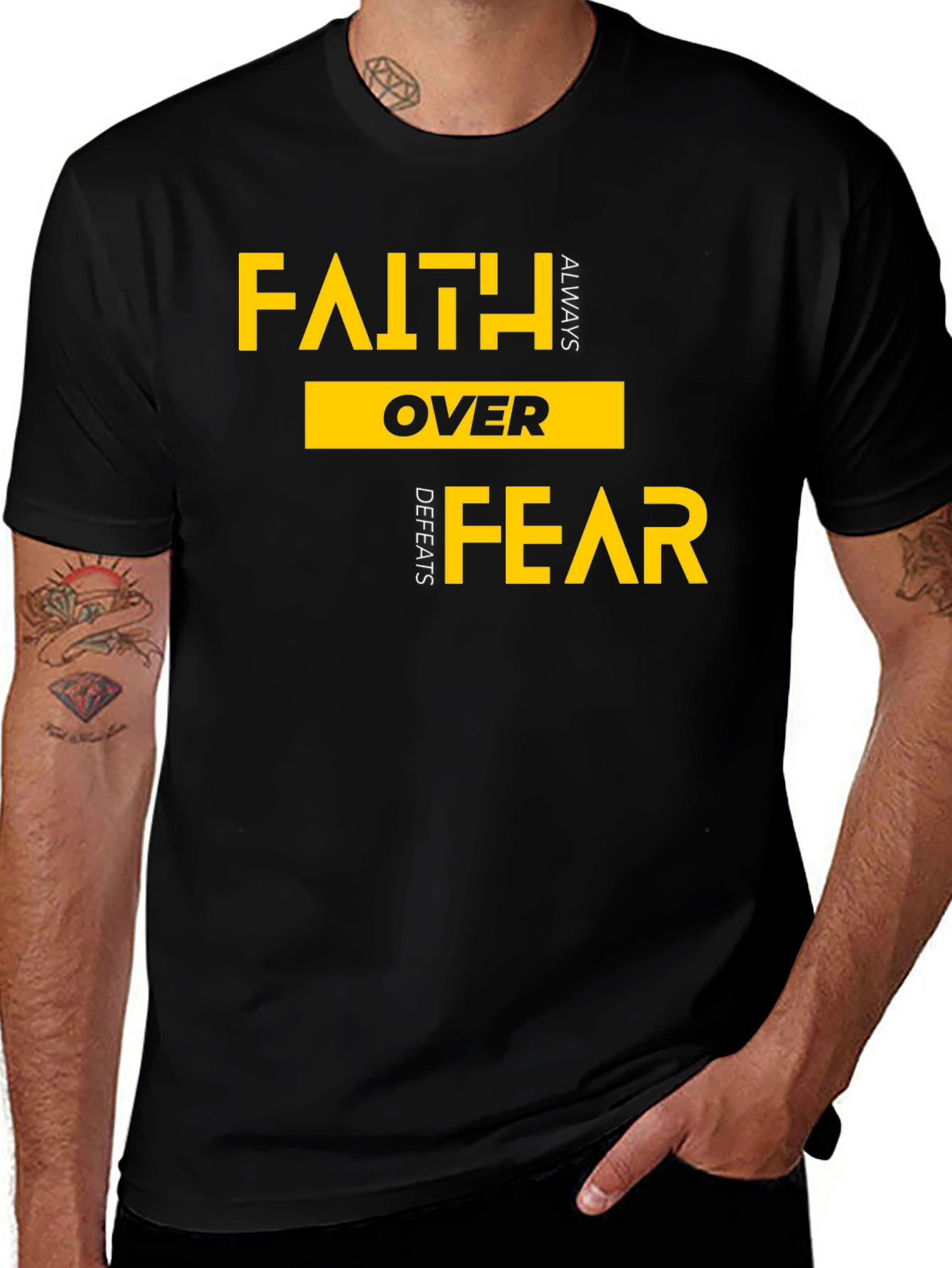 Faith Over Fear T-Shirt - Inspirational Graphic Tee