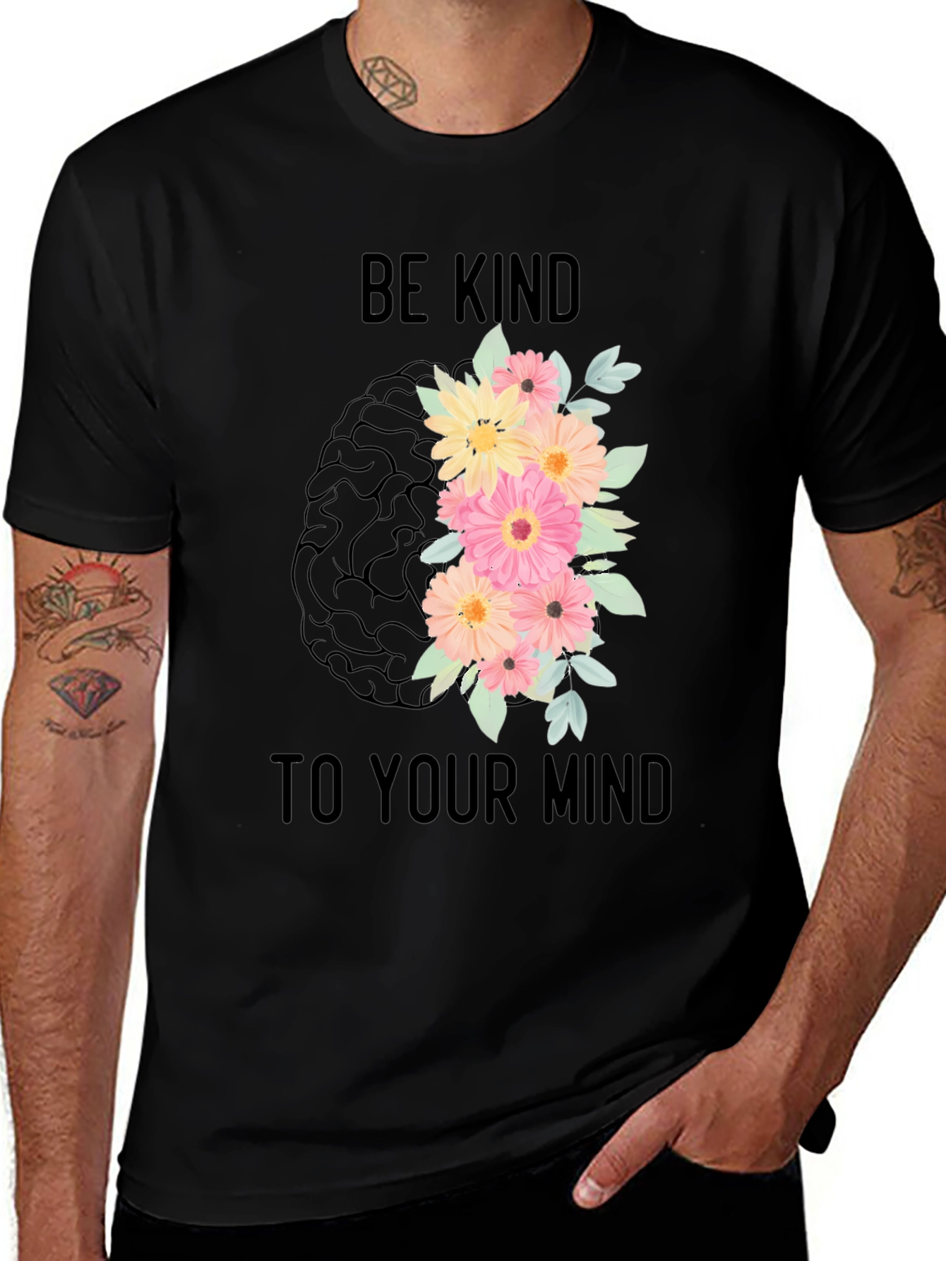 Variant 4 of Be Kind To Your Mind Graphic T-Shirt - Mental Health Tee