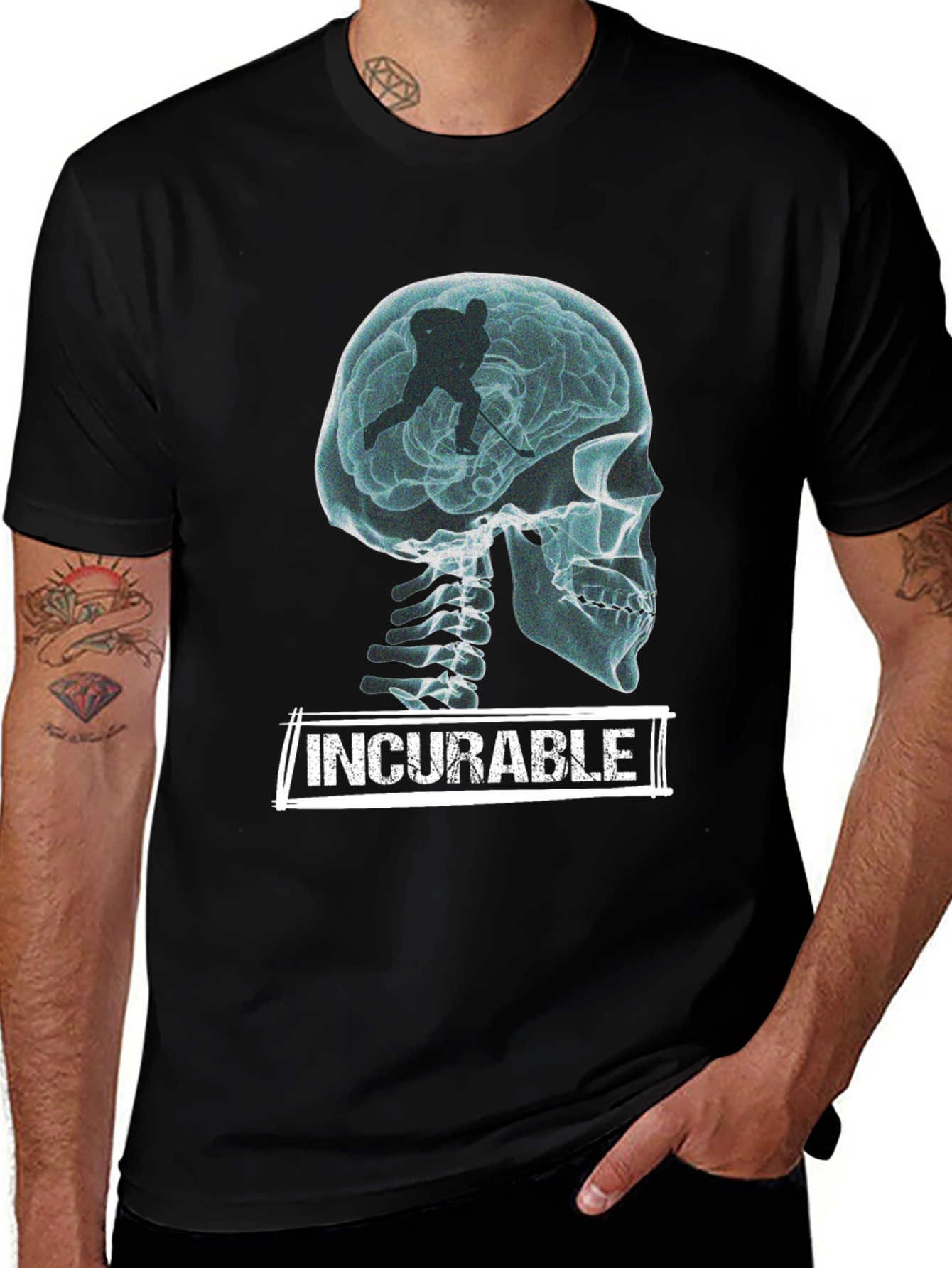Variant 18 of Incurable Hockey Fan T-Shirt