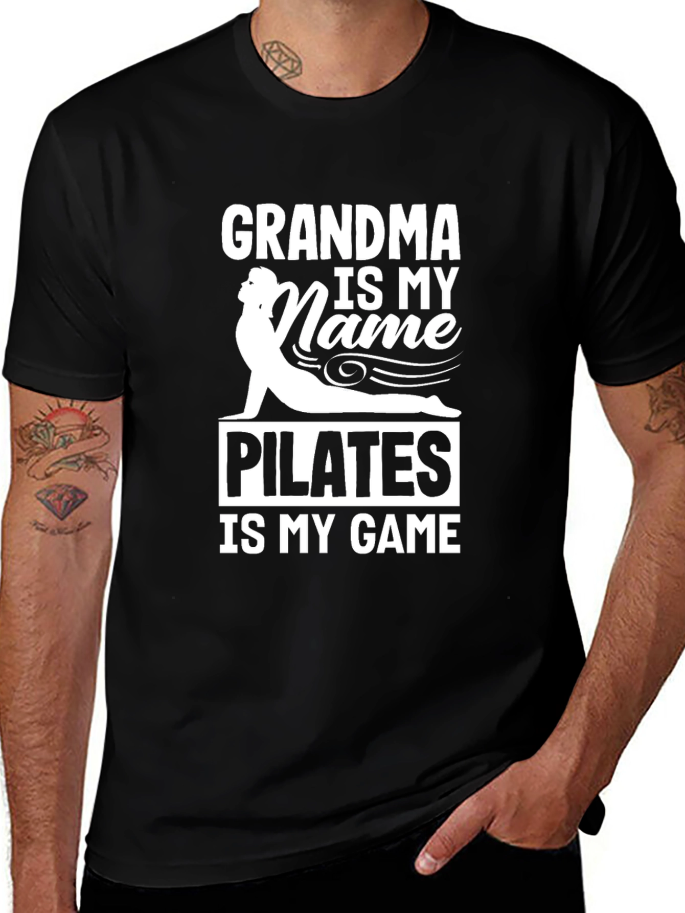 Variant 25 of Grandma Pilates Black T-Shirt
