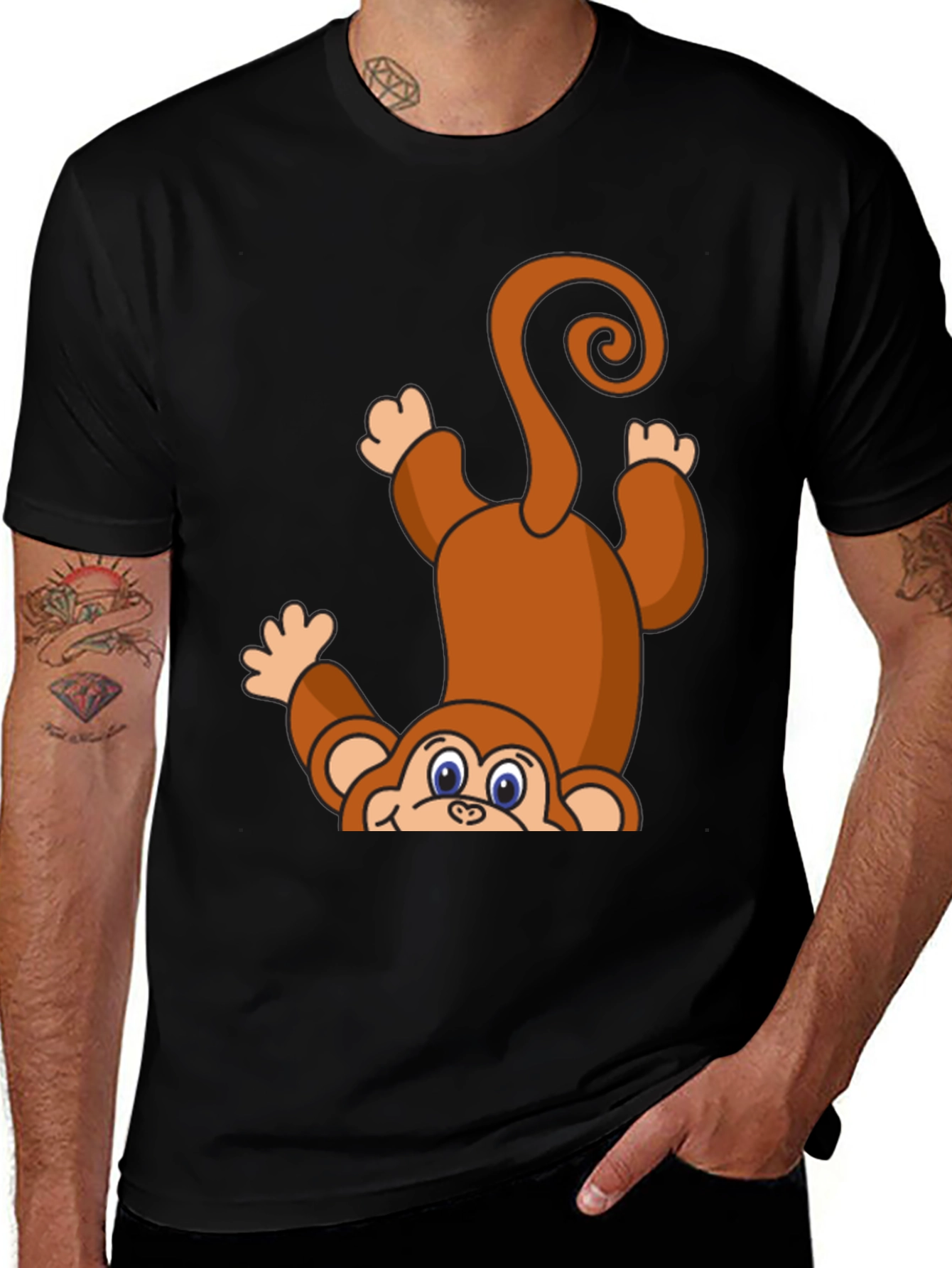 Variant 10 of Monkeying Around T-Shirt - Cute Cartoon Animal Tee