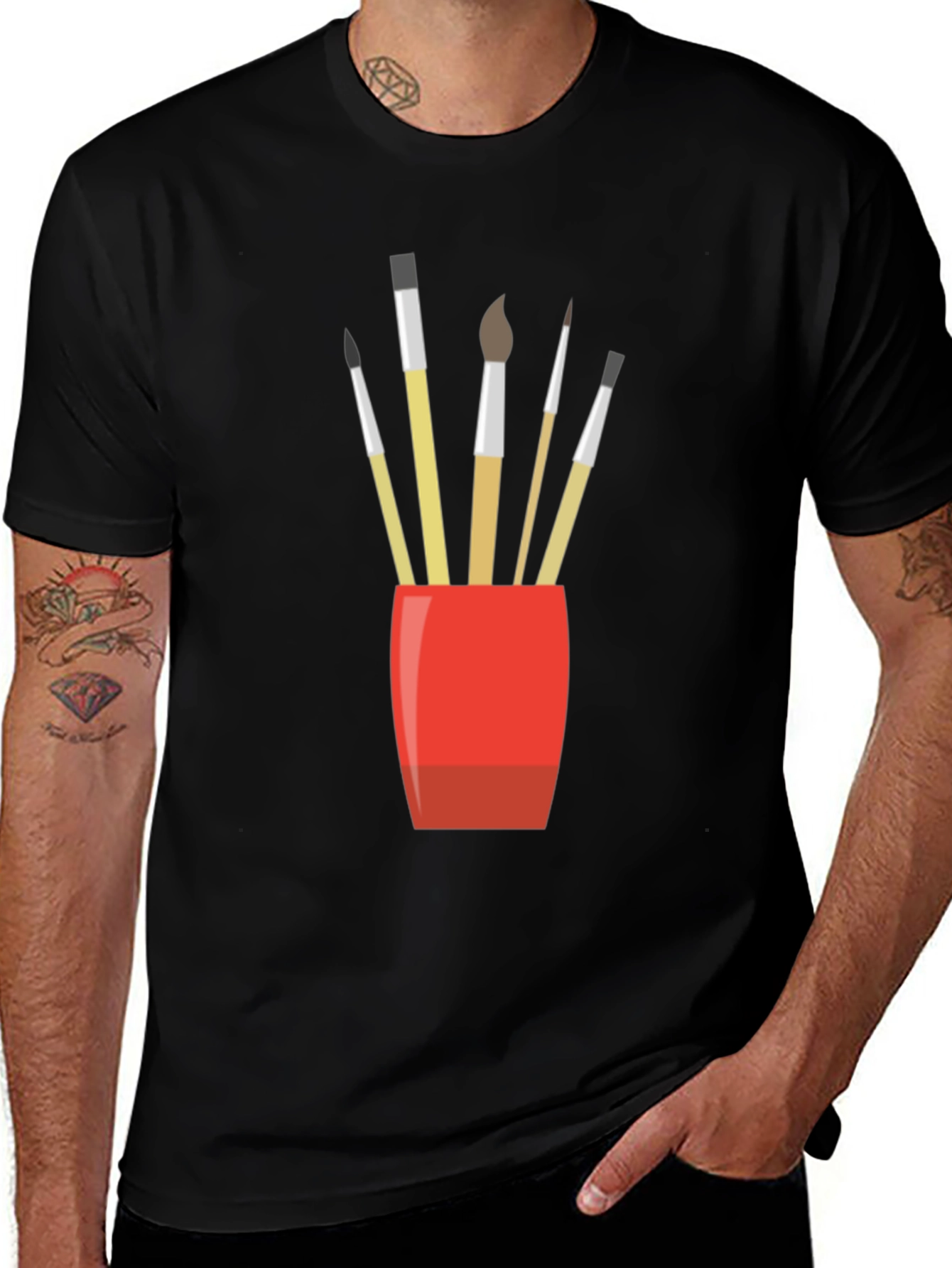 Artist Paintbrush T-Shirt - Creative Design