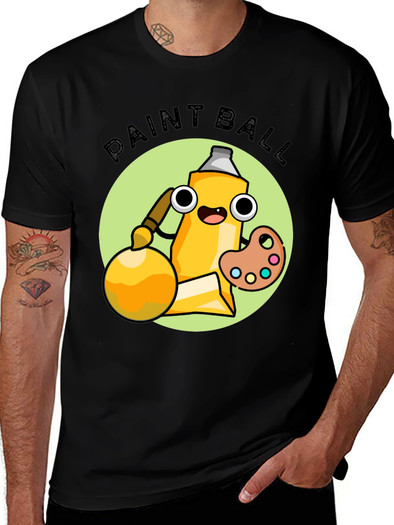 Variant 14 of Paintball Cartoon Tube T-Shirt