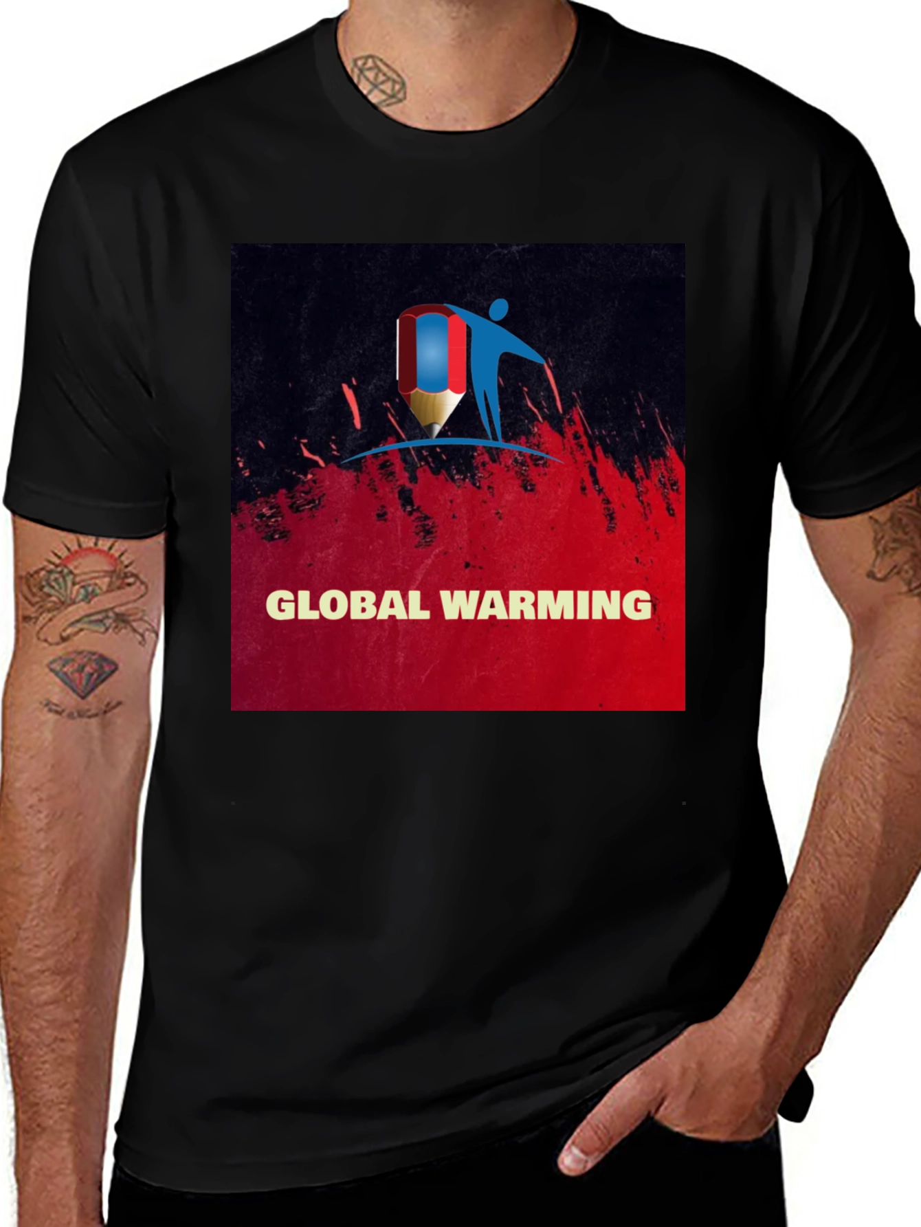 Variant 25 of Global Warming Awareness Tee - Stylish Black T-Shirt
