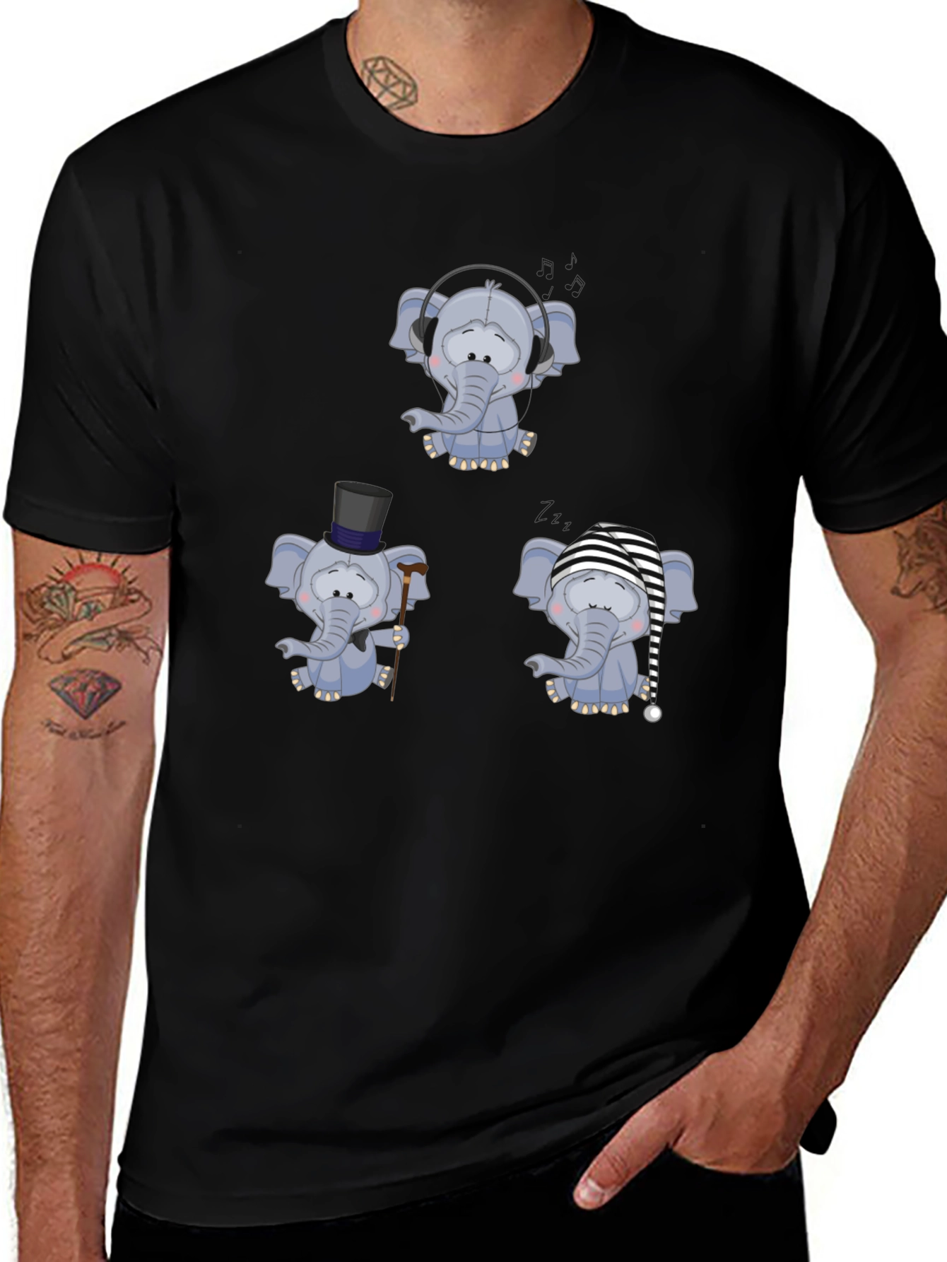 Variant 27 of Cute Elephant Cartoon T-Shirt