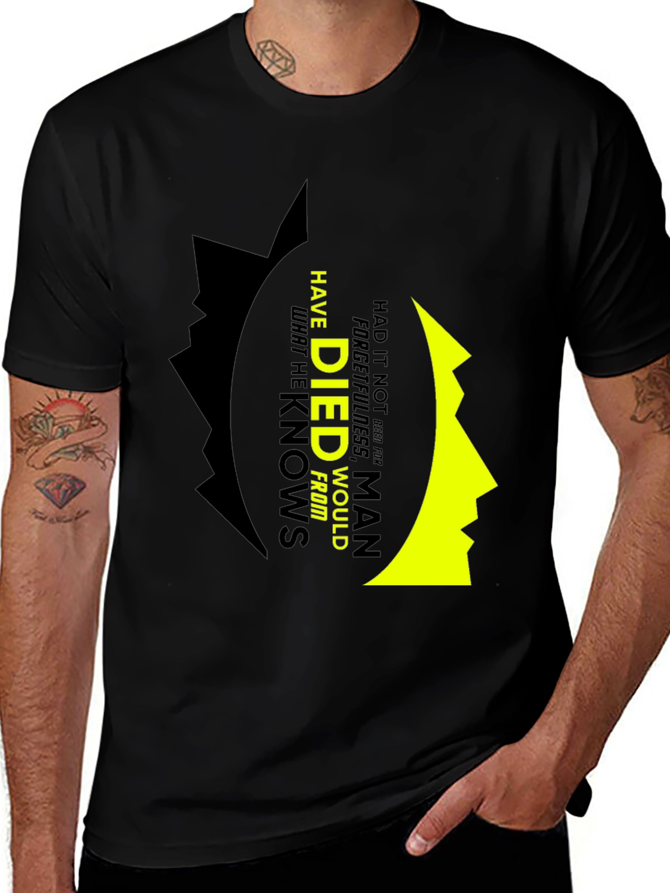 Philosophical T-Shirt: Forgetfulness Quote