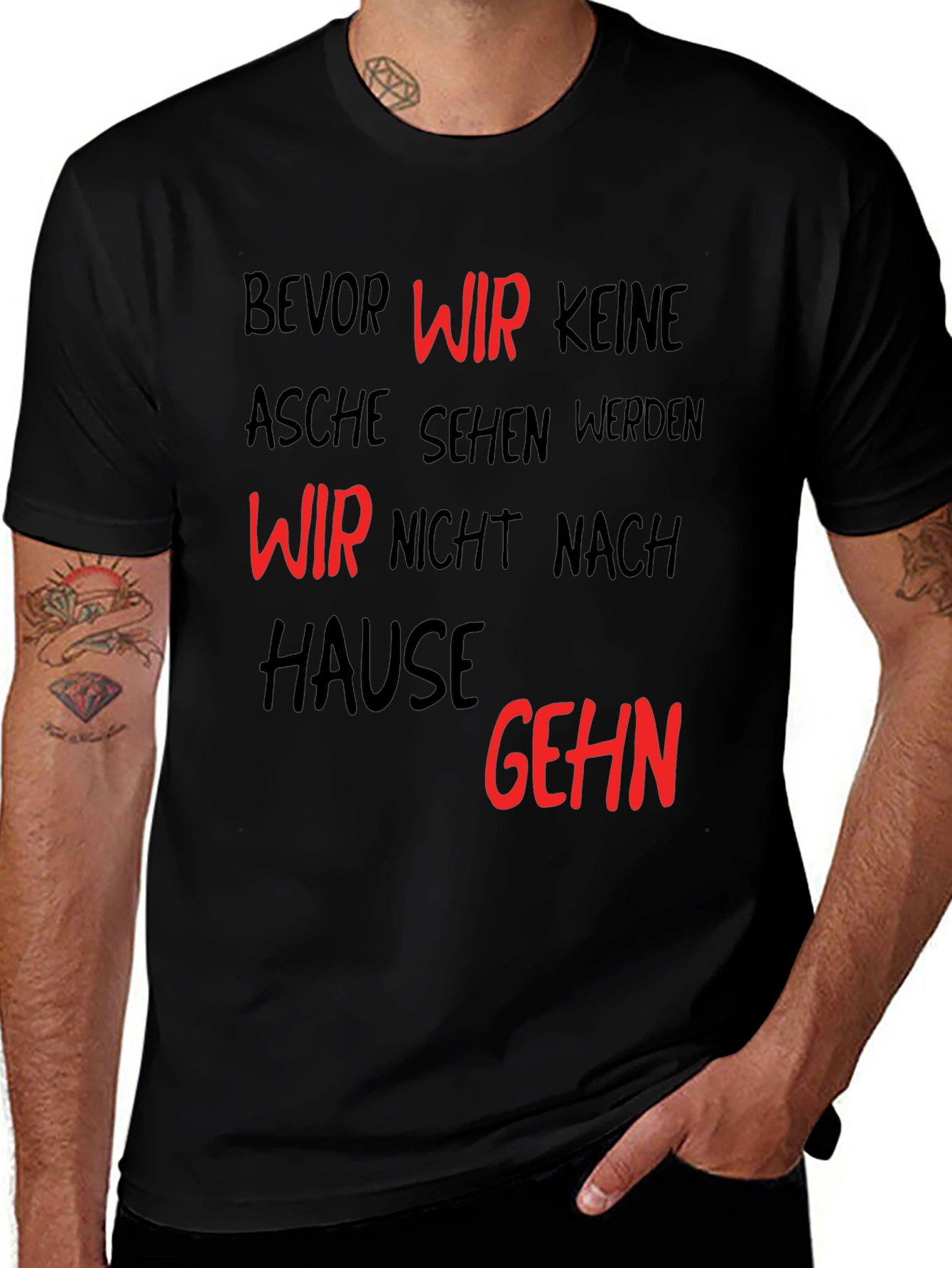 Variant 5 of Bevor Wir Keine Asche Sehen Black T-Shirt
