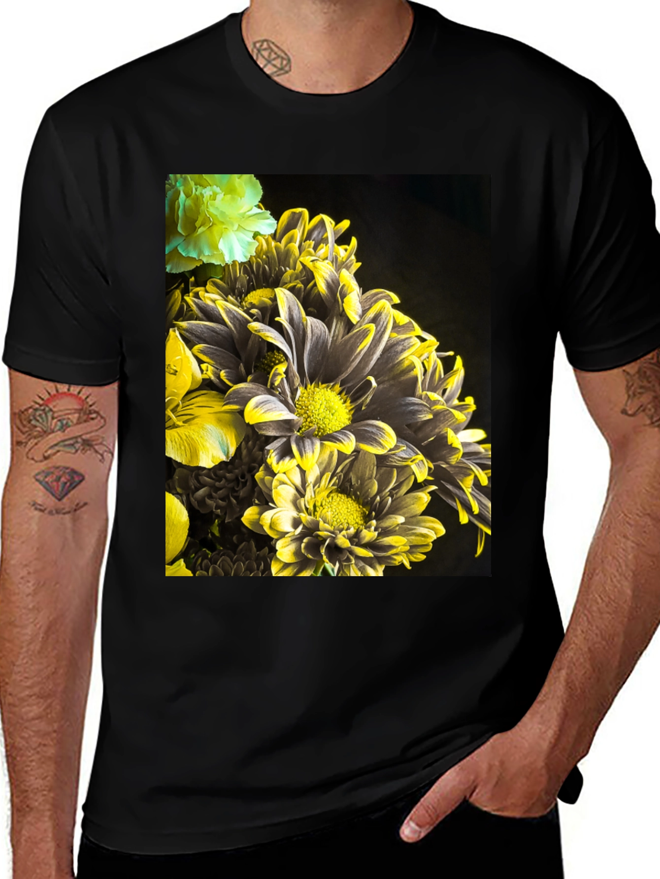 Variant 14 of Floral Print Crew Neck T-Shirt