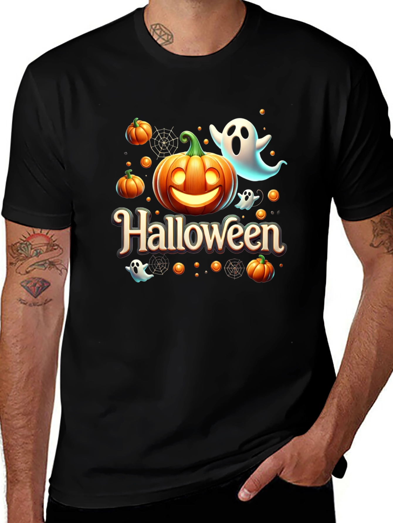 Halloween Pumpkin Ghost T-Shirt