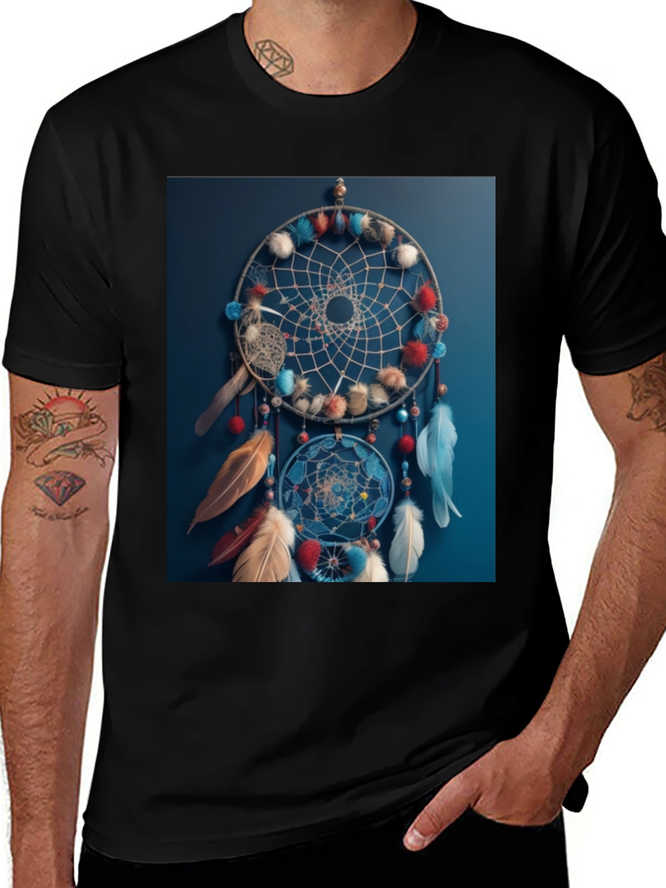 Variant 15 of Dreamcatcher Graphic Tee - Boho Style T-Shirt