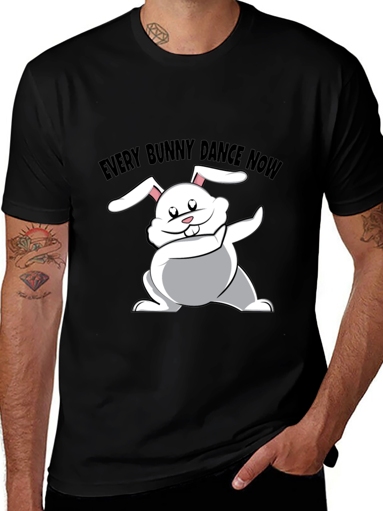 Variant 13 of Every Bunny Dance Now Black T-Shirt