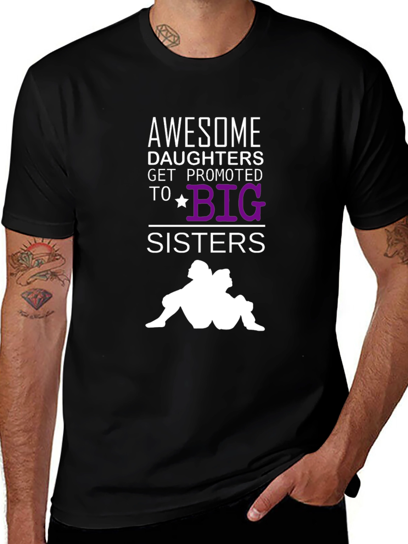 Variant 2 of Awesome Daughters Big Sisters T-Shirt