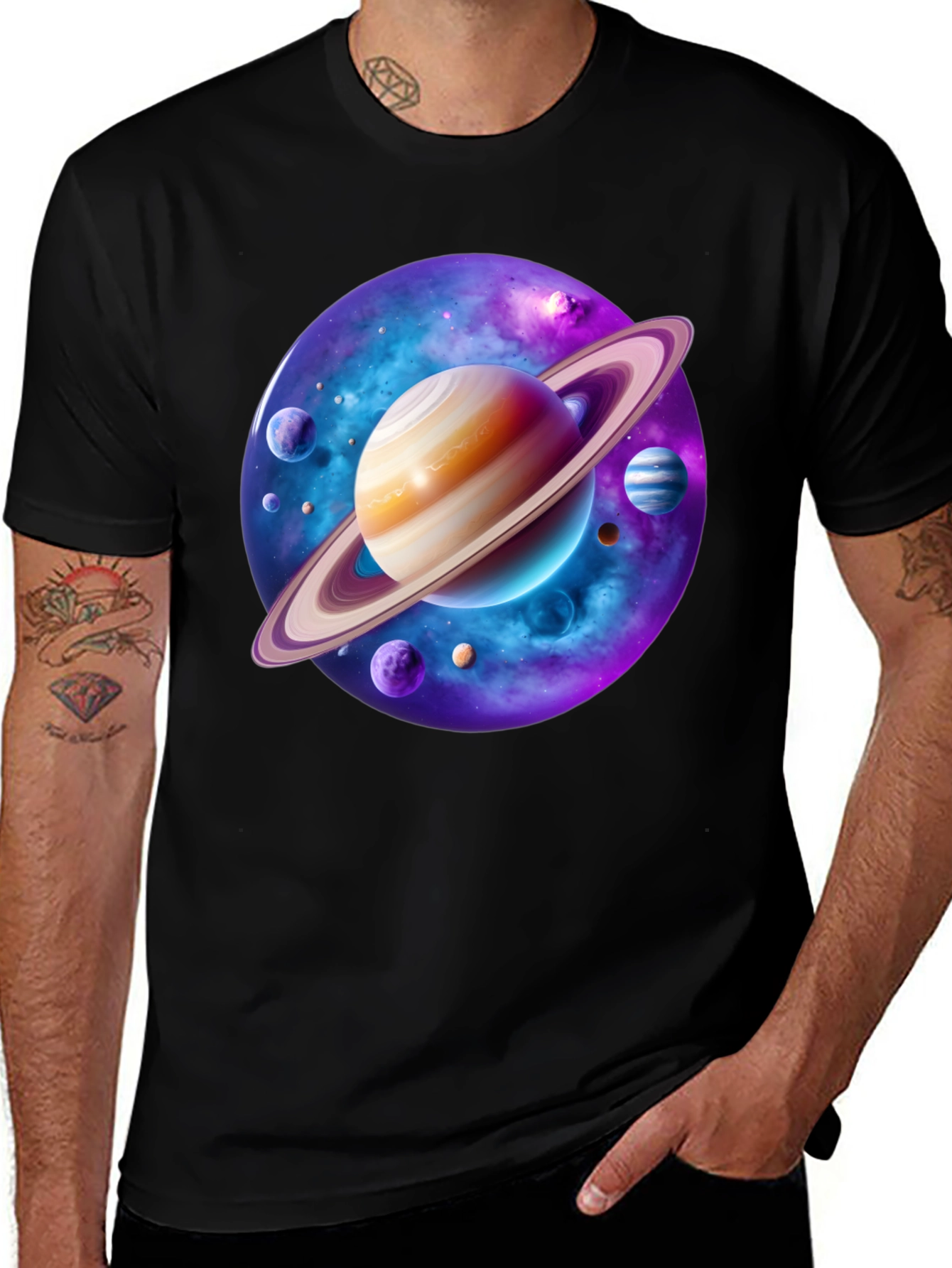 Variant 12 of Cosmic Planet T-Shirt - Space Graphic Tee