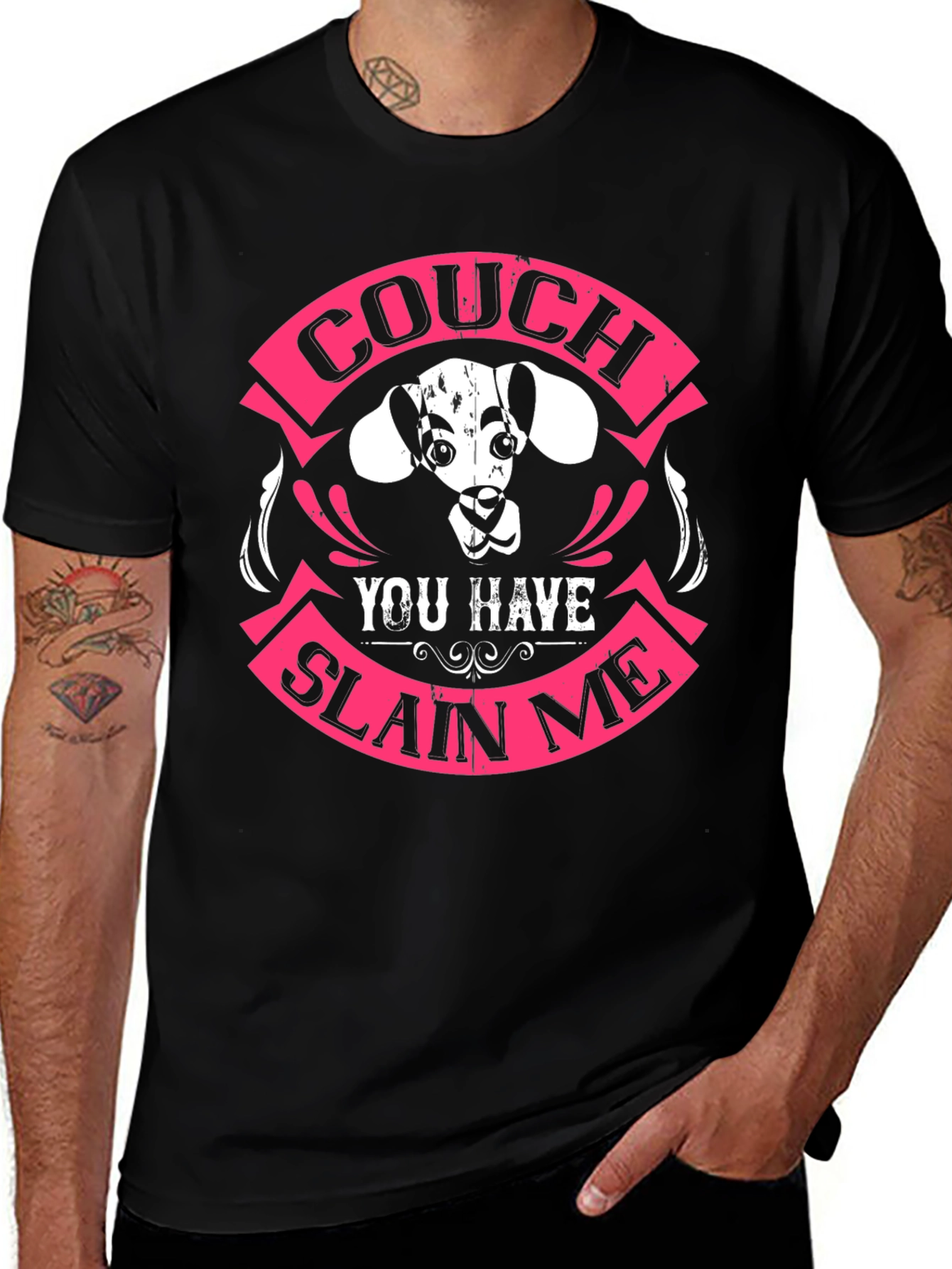 Variant 7 of Couch You Have Slain Me Dog Graphic Tee