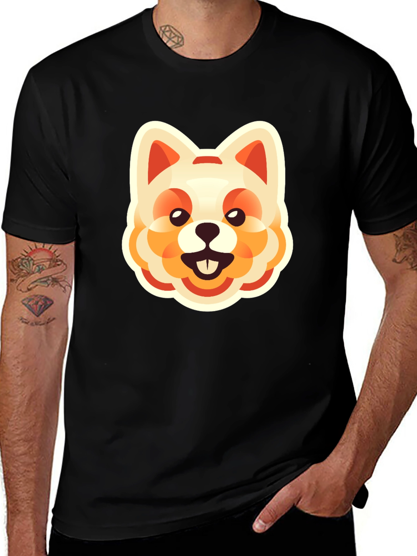 Variant 8 of Dog Graphic Tee - Cute Cartoon Animal Print