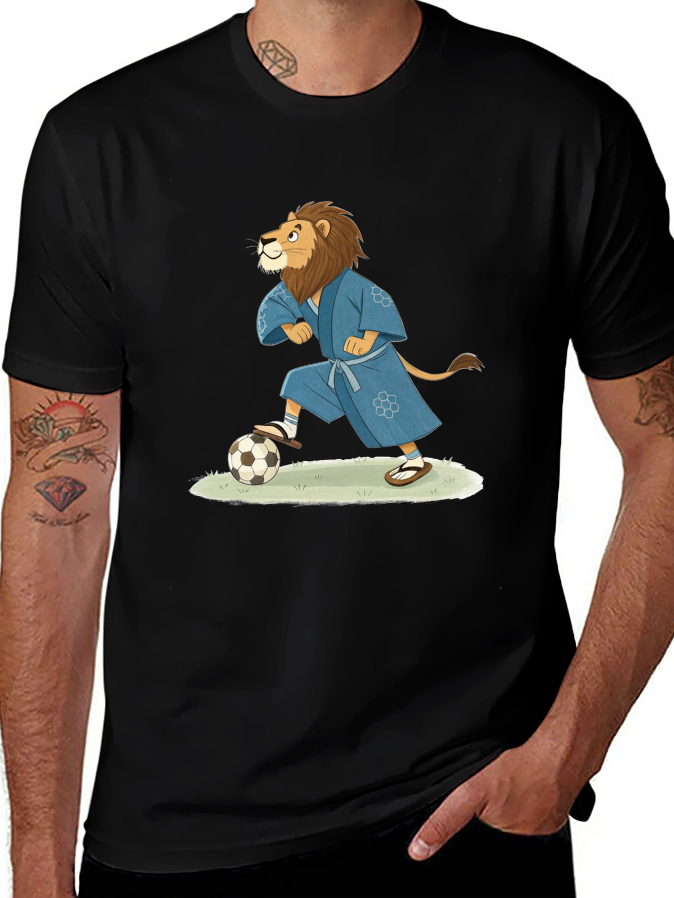 Variant 19 of Lion Soccer Player T-Shirt