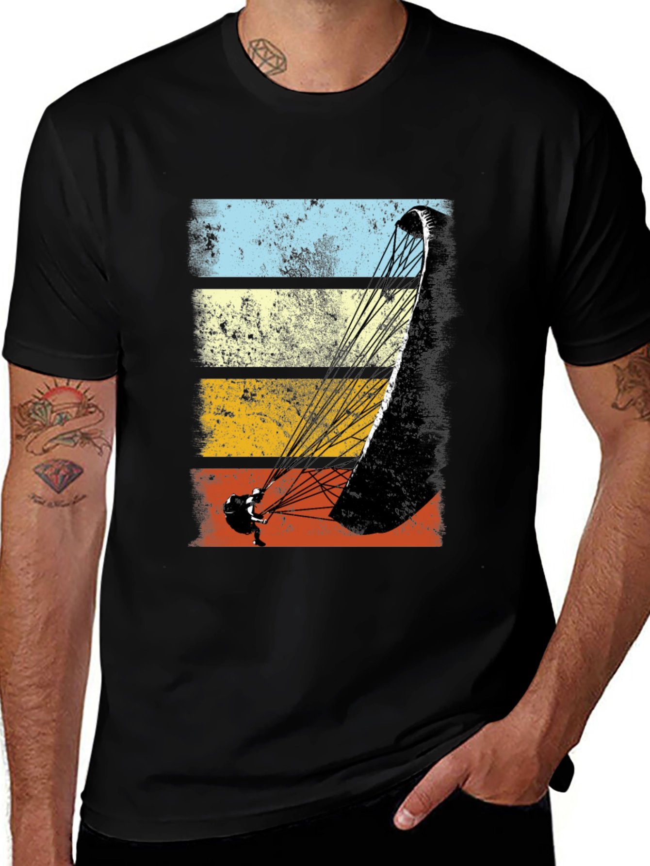 Variant 12 of Retro Paragliding T-Shirt - Adventure Tee