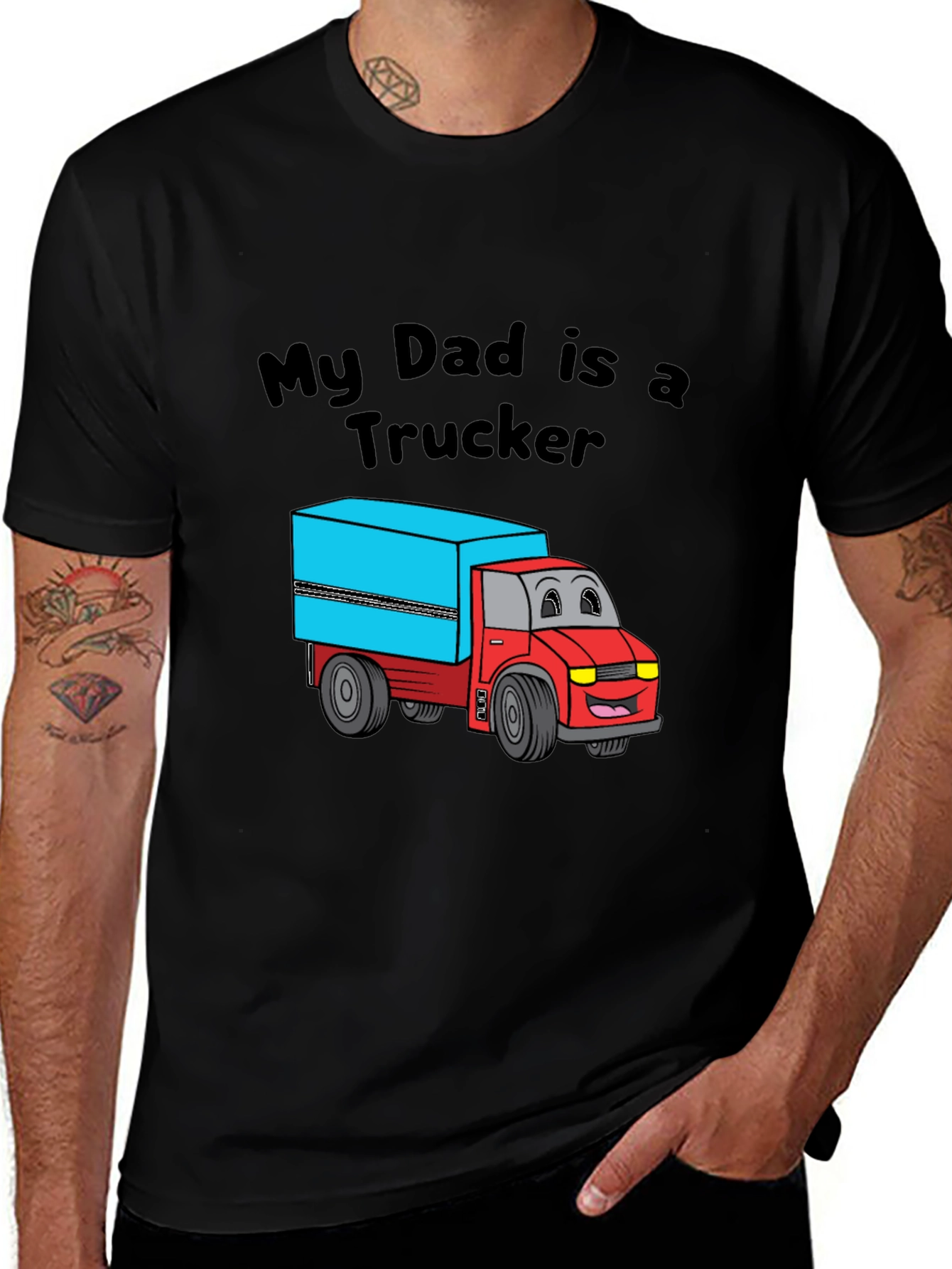 Variant 10 of My Dad is a Trucker Black T-Shirt