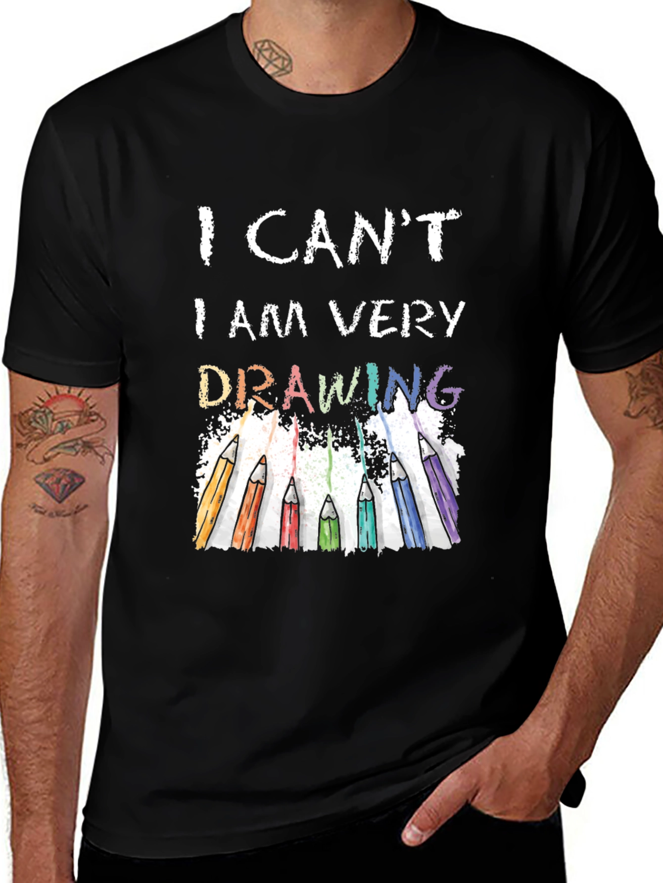 I Can't I Am Very Drawing T-Shirt