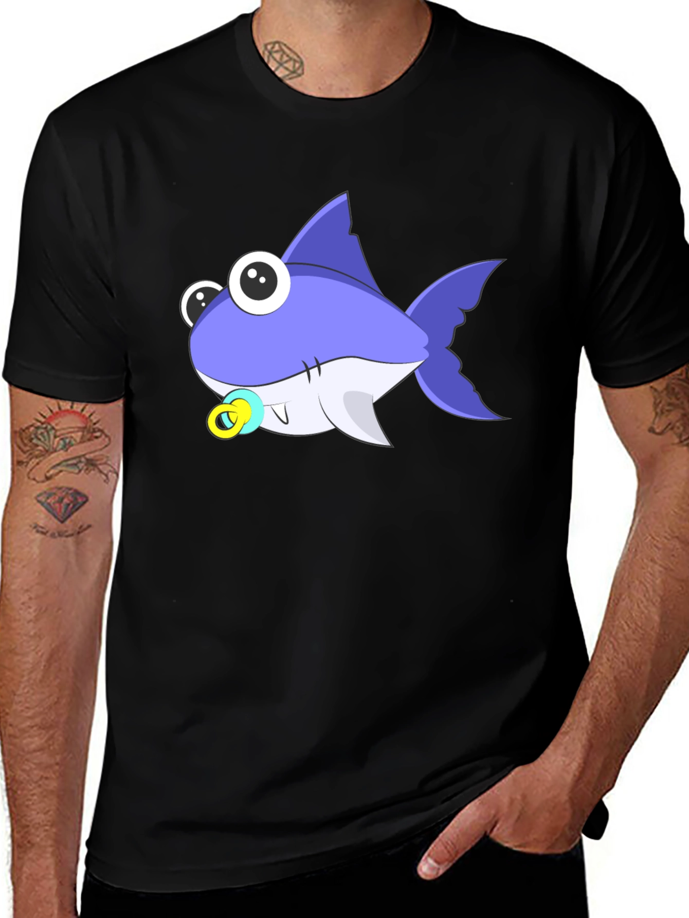 Variant 28 of Cartoon Shark T-Shirt: Cute Baby Shark Design