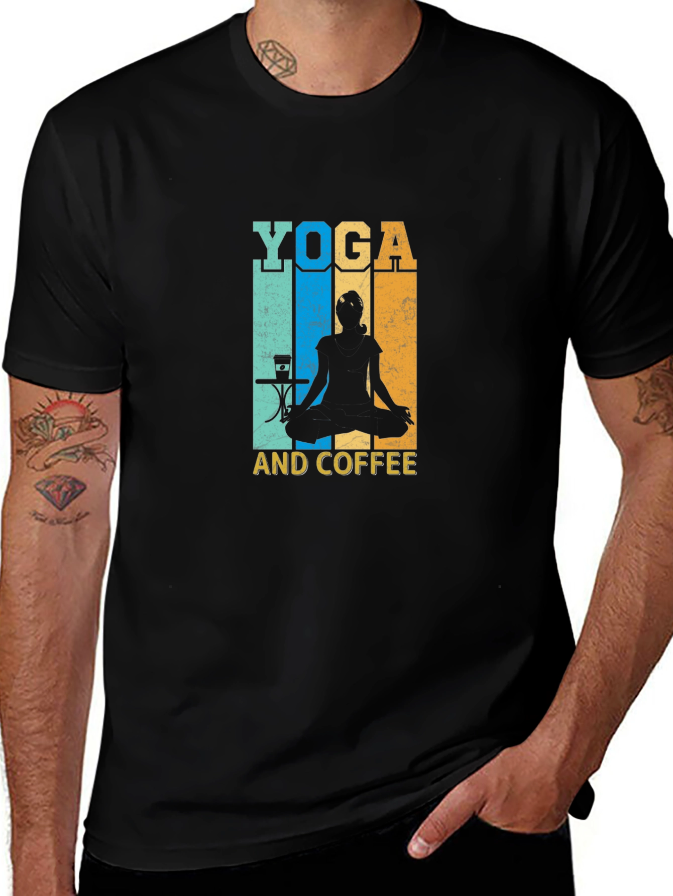 Variant 7 of Yoga and Coffee Graphic T-Shirt
