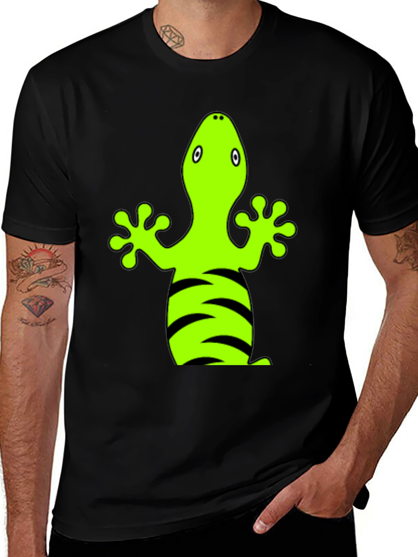 Variant 3 of Gecko Graphic Tee - Funky Lizard Print T-Shirt
