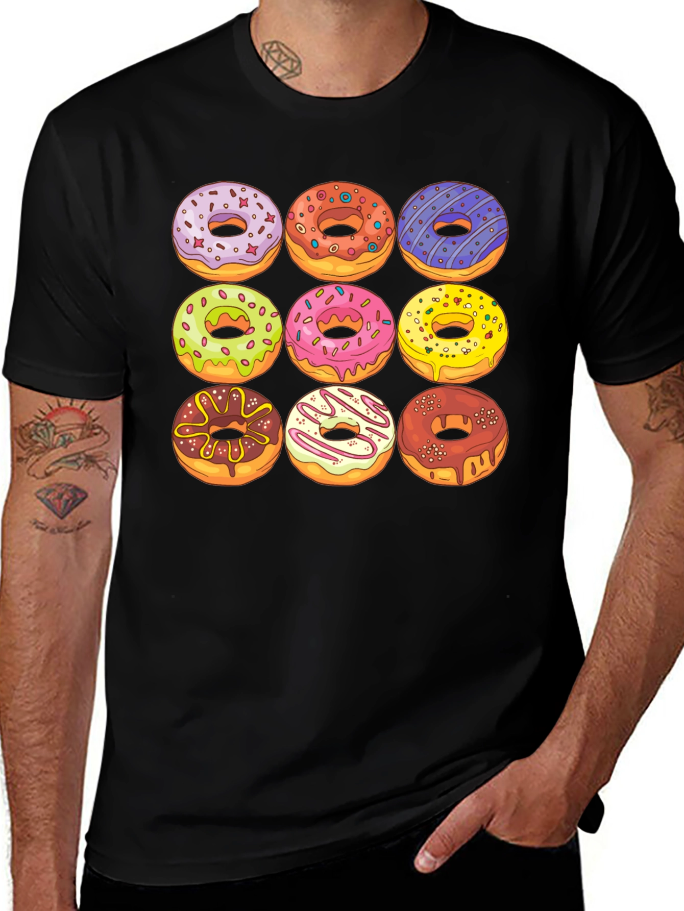 Variant 4 of Donut Delight T-Shirt - Sweet Treat Design