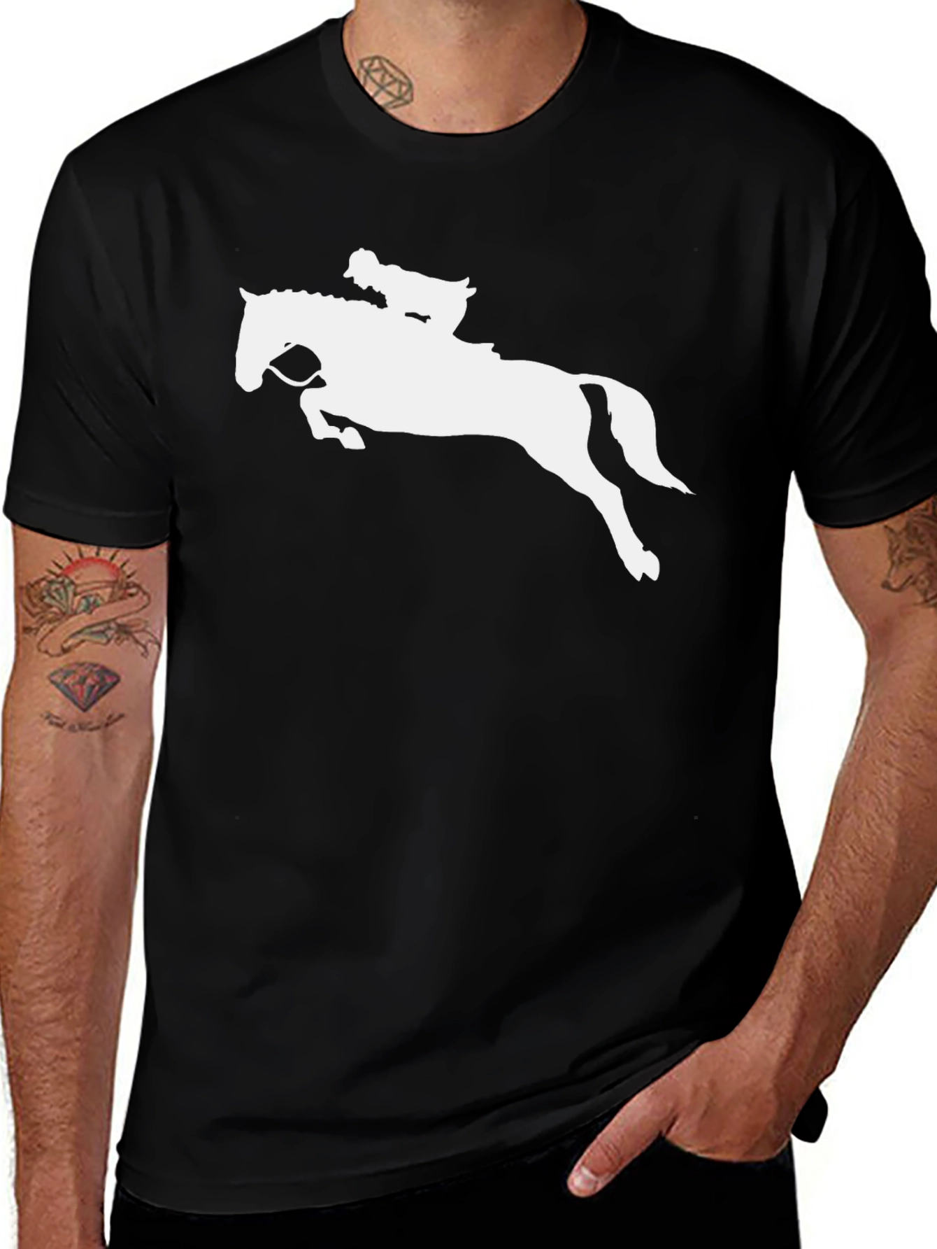 Variant 30 of Equestrian Jump Black T-Shirt
