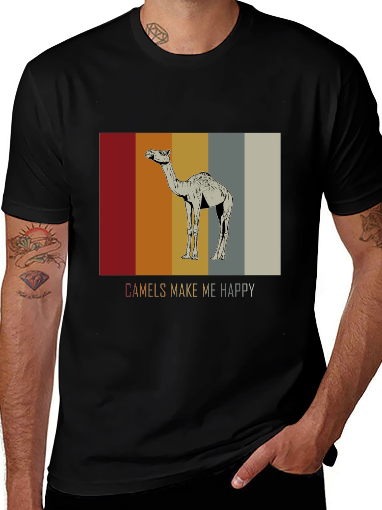 Variant 20 of Camels Make Me Happy Graphic T-Shirt