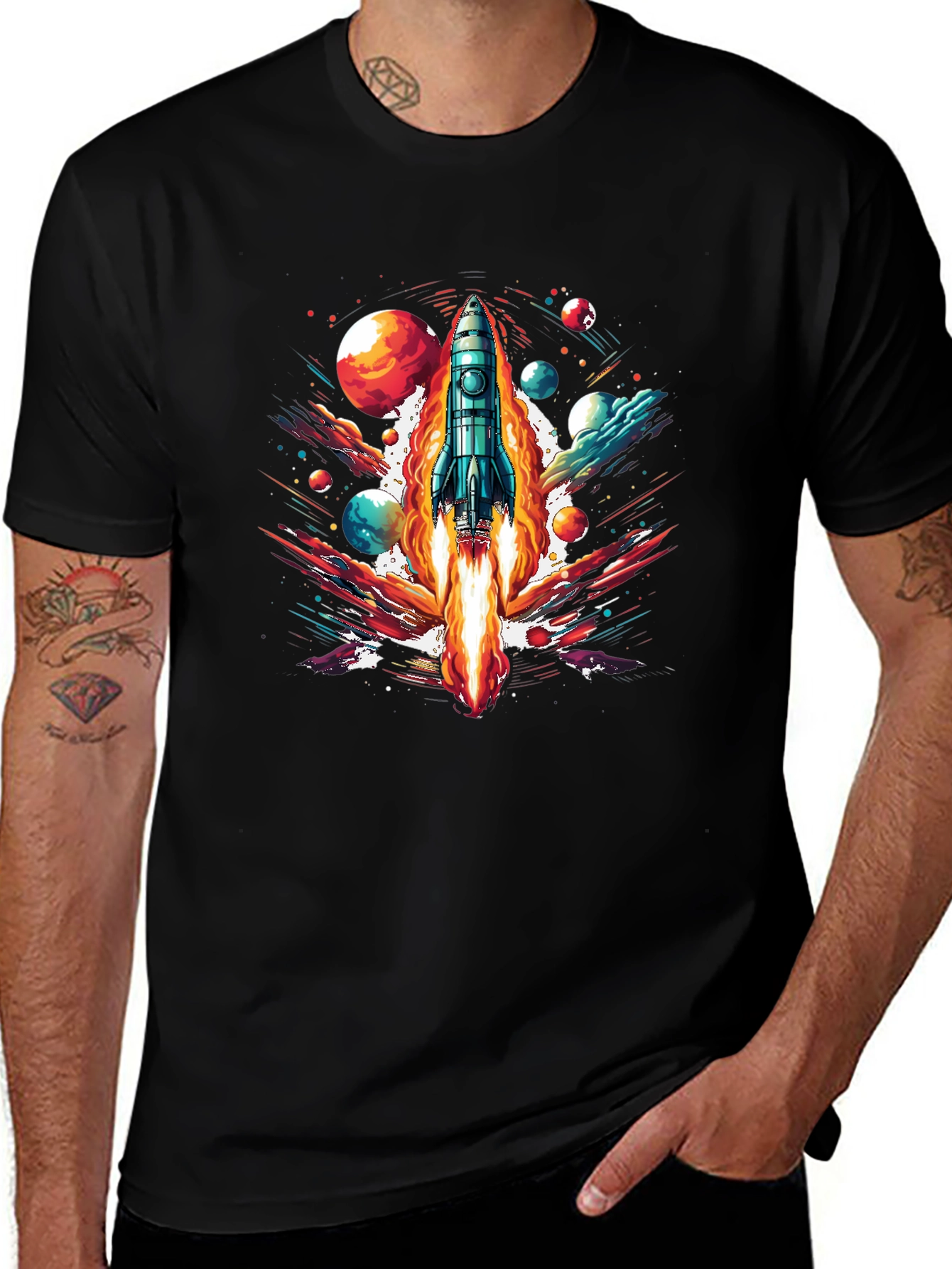 Variant 22 of Space Rocket T-Shirt: Blast Off in Style