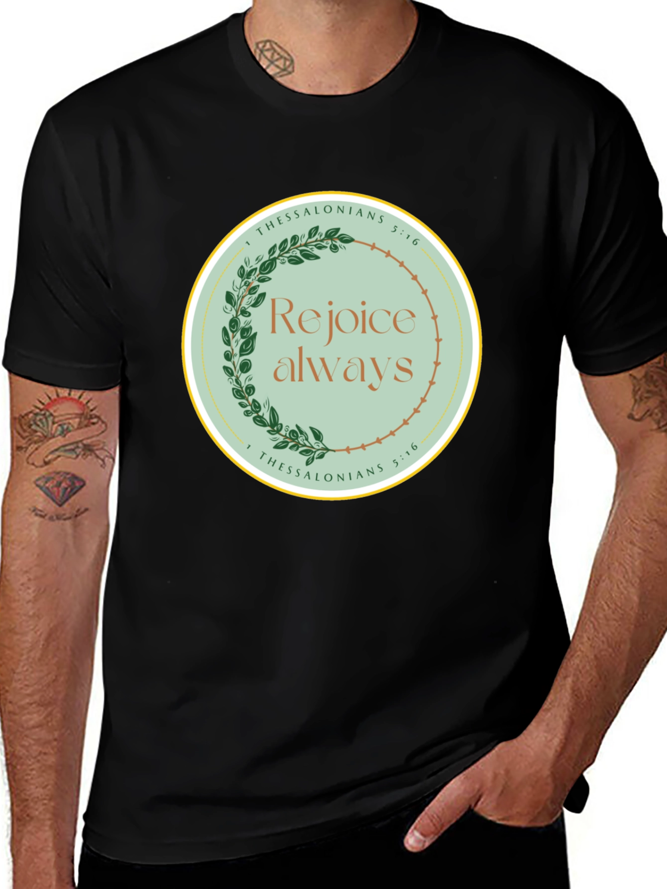 Rejoice Always T-Shirt, Christian Verse Tee