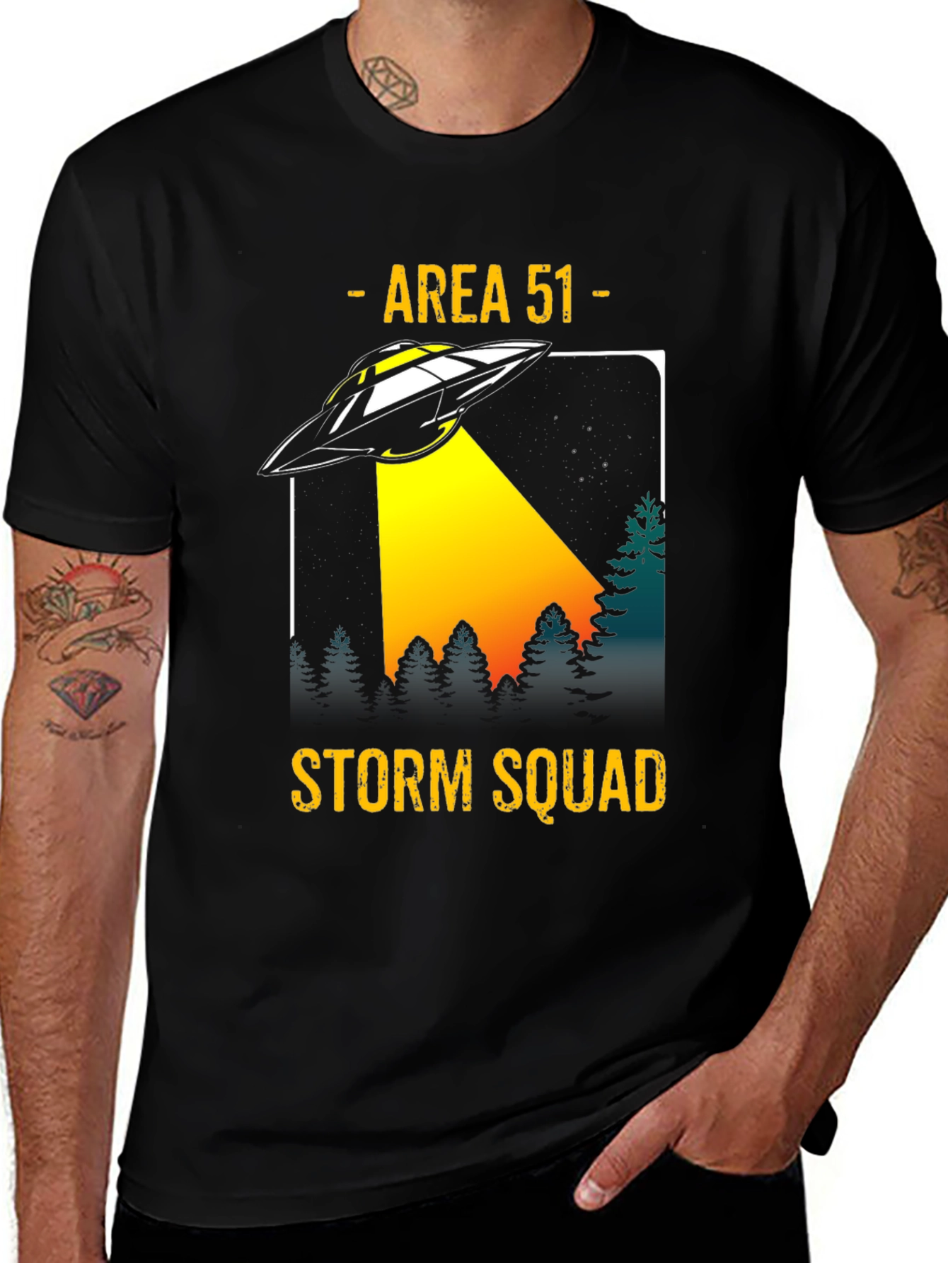 Area 51 Storm Squad UFO Graphic T-Shirt