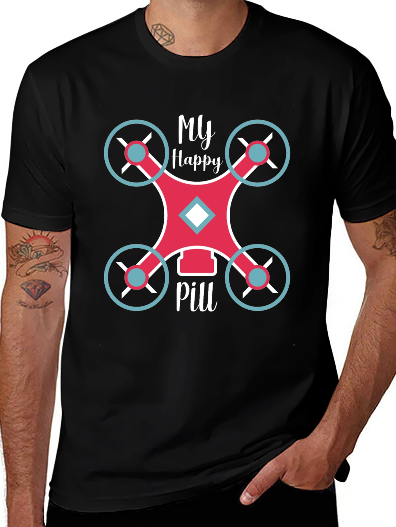 Variant 13 of My Happy Pill Drone Graphic T-Shirt