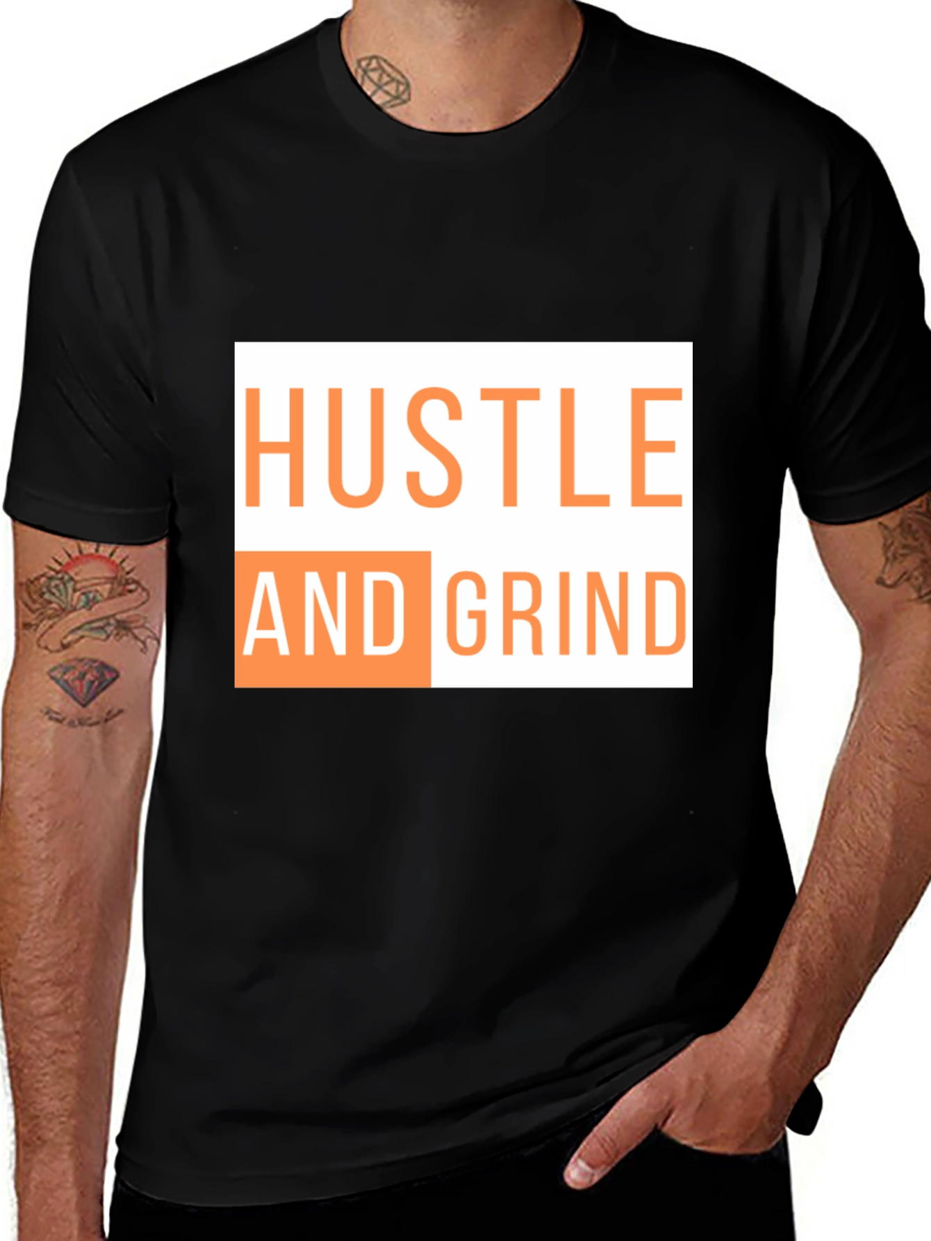 Variant 27 of Hustle & Grind Graphic Tee - Motivational T-Shirt