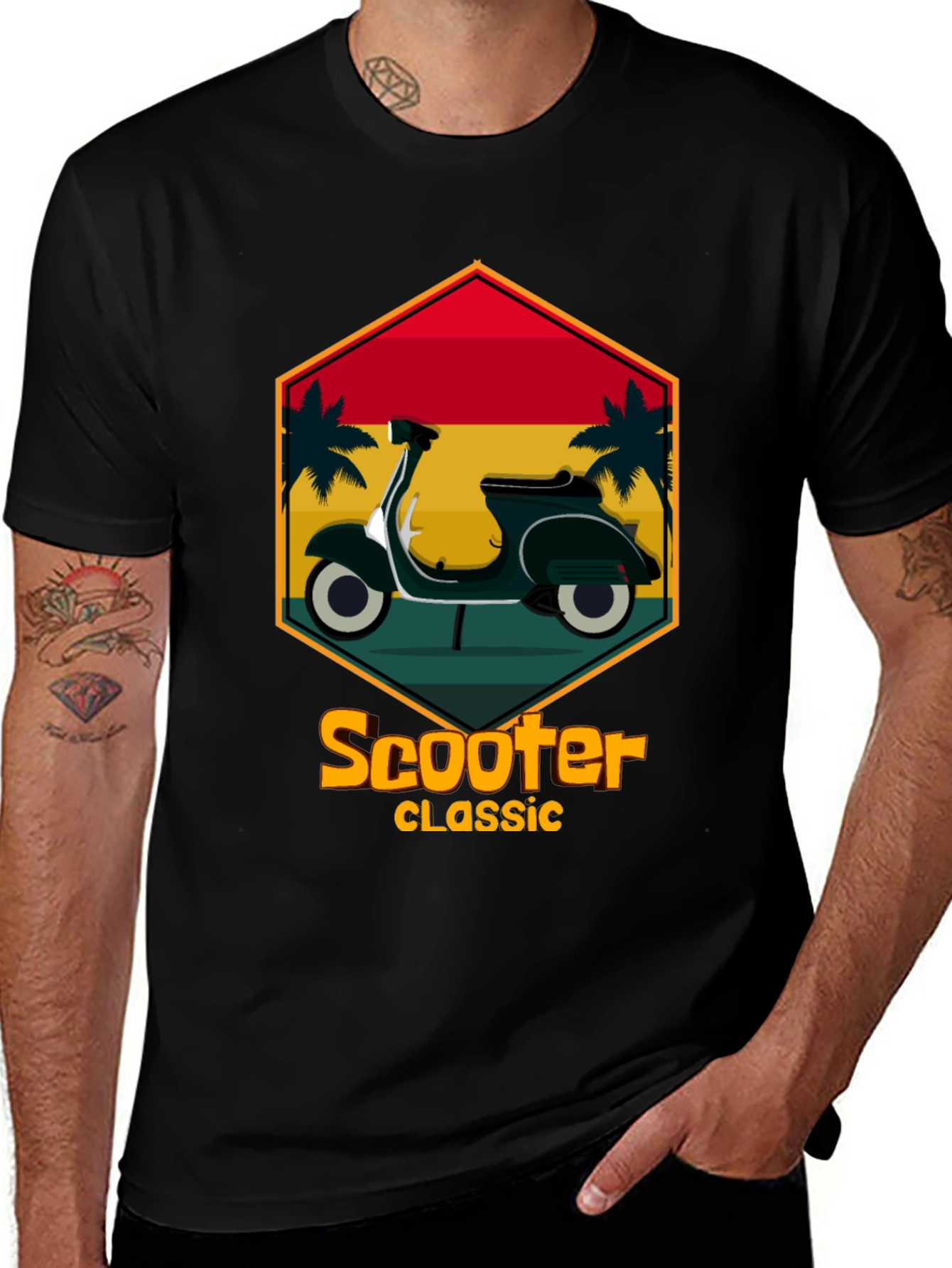 Variant 19 of Retro Scooter Classic T-Shirt - Vintage Design