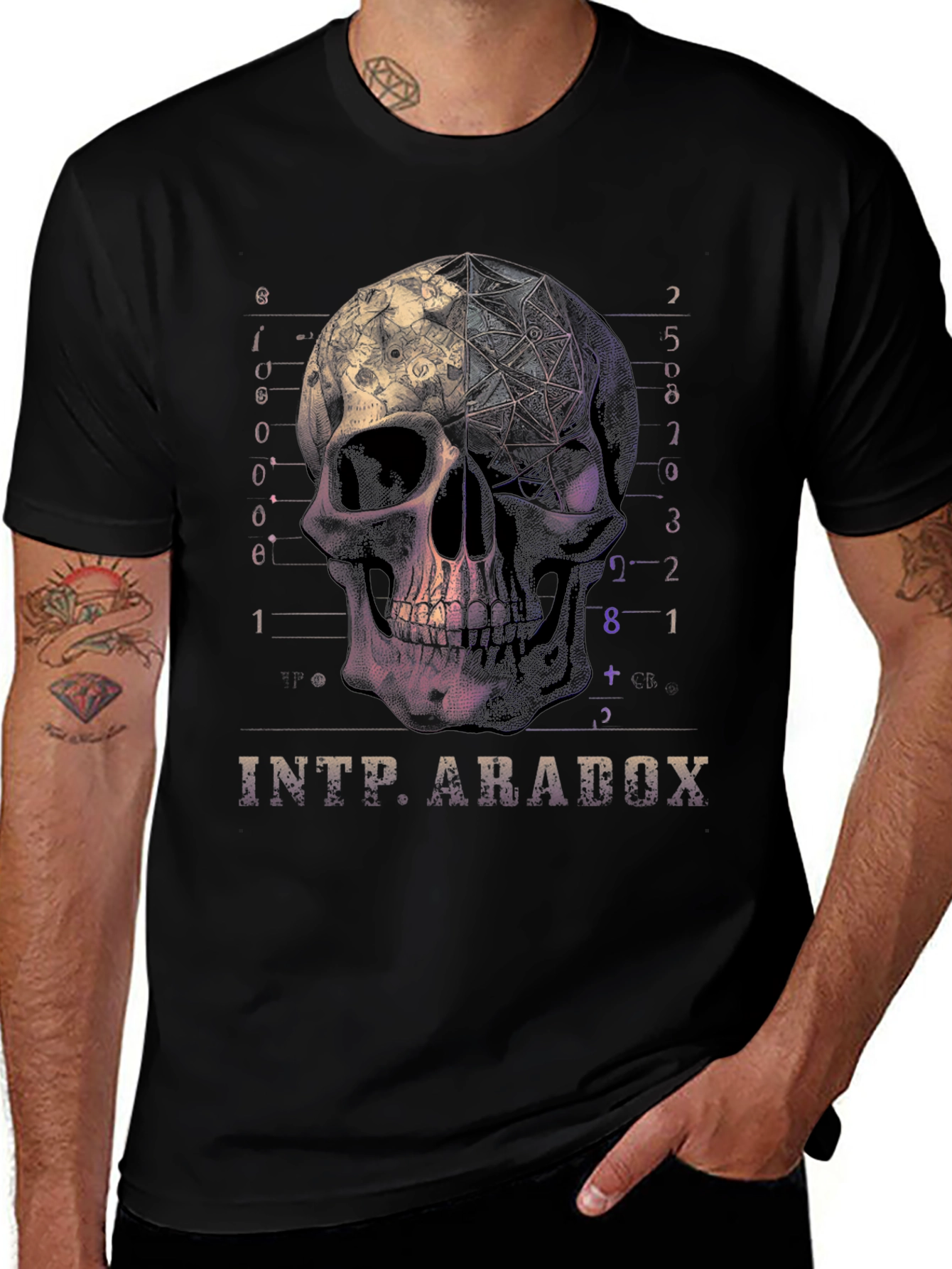 Variant 4 of Skull Graphic Tee - INTP Paradox T-Shirt