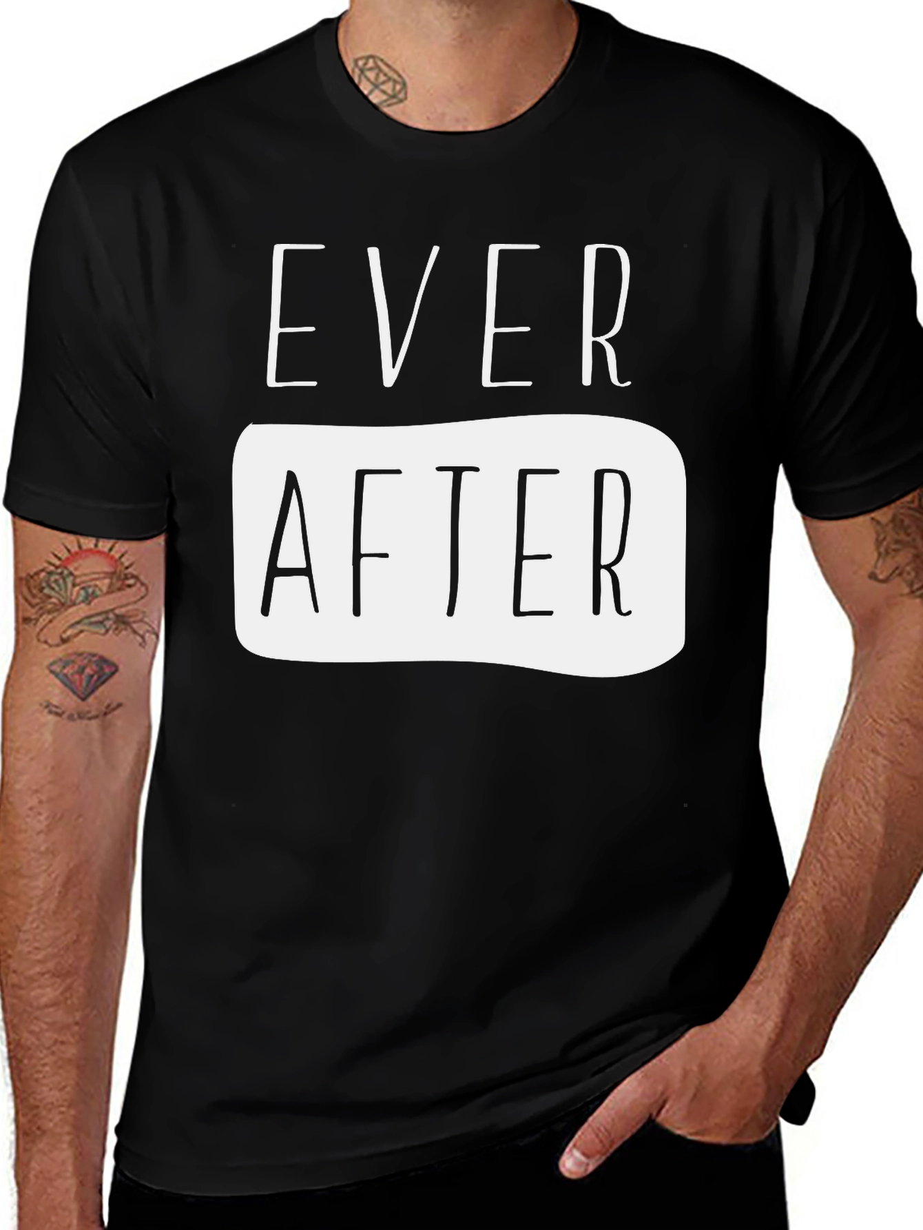 Variant 11 of Ever After Graphic Tee - Black Cotton Casual Shirt