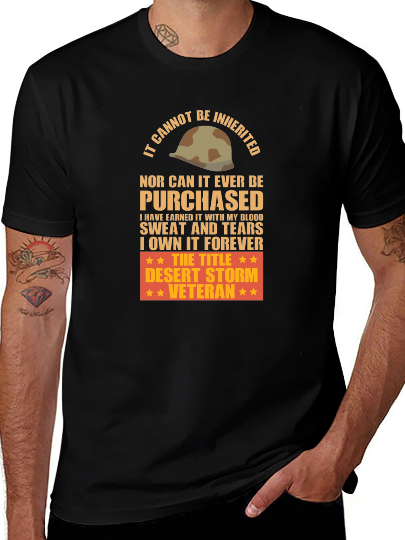 Desert Storm Veteran T-Shirt - Earned, Not Given