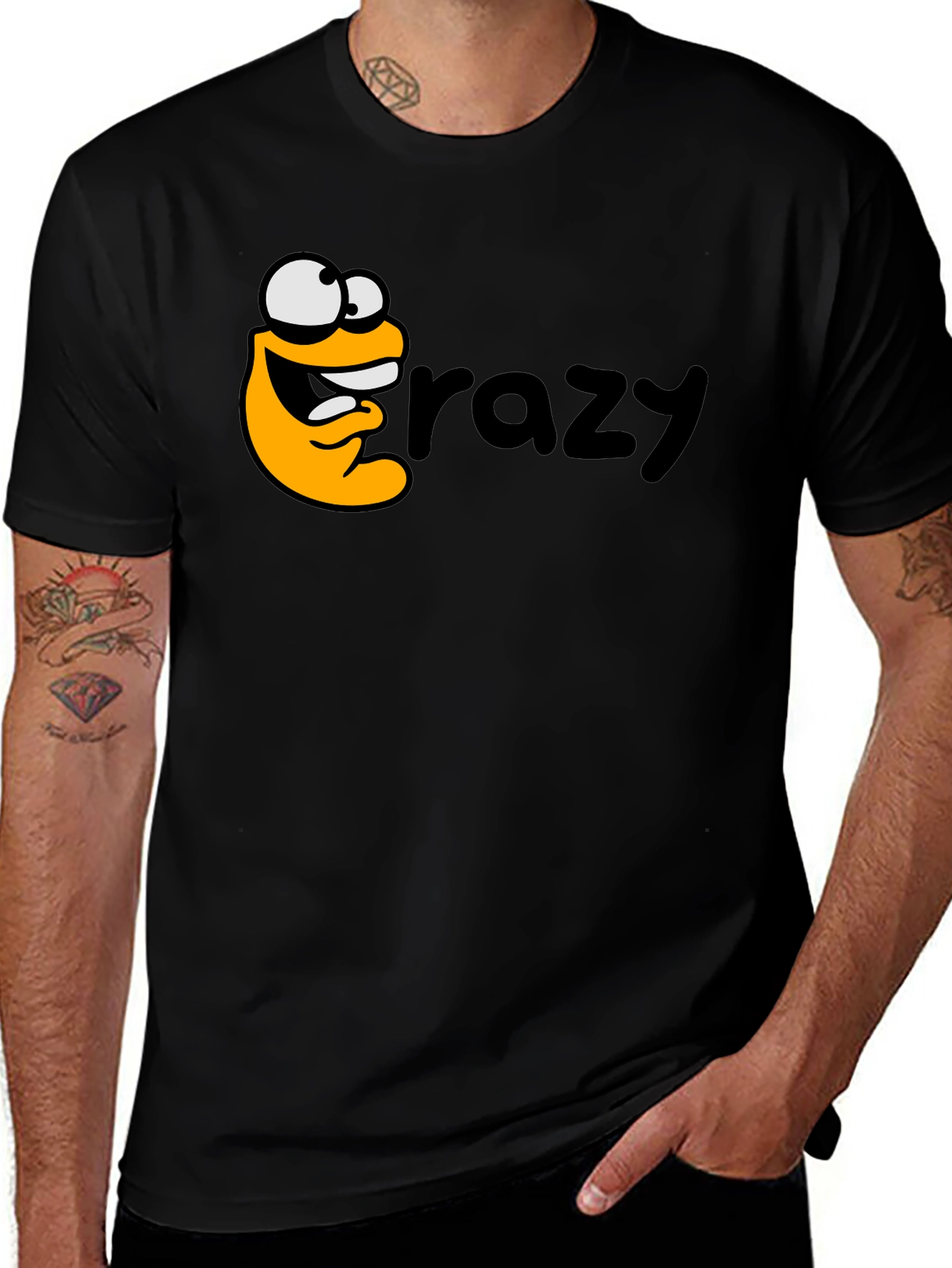 Variant 26 of Crazy Graphic T-Shirt - Black Cotton Blend