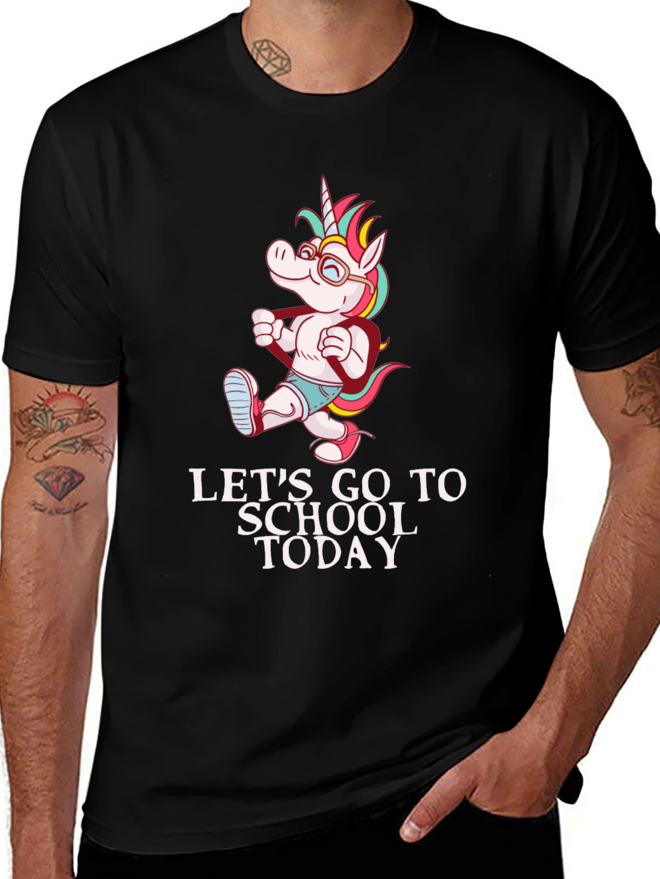 Variant 28 of Unicorn School T-Shirt - Let's Go to School Today