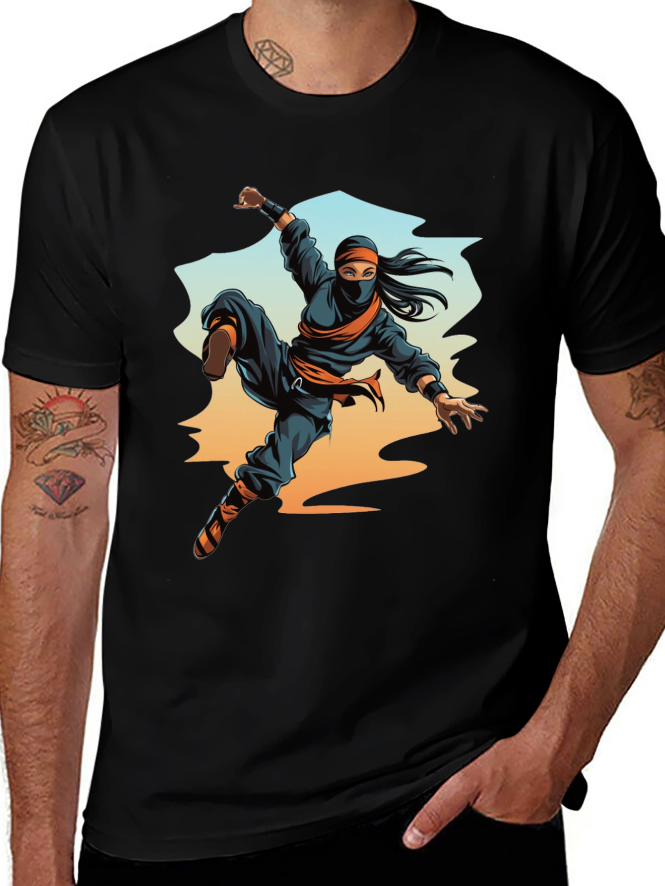 Variant 28 of Ninja Warrior Graphic Tee - Action Ready T-Shirt