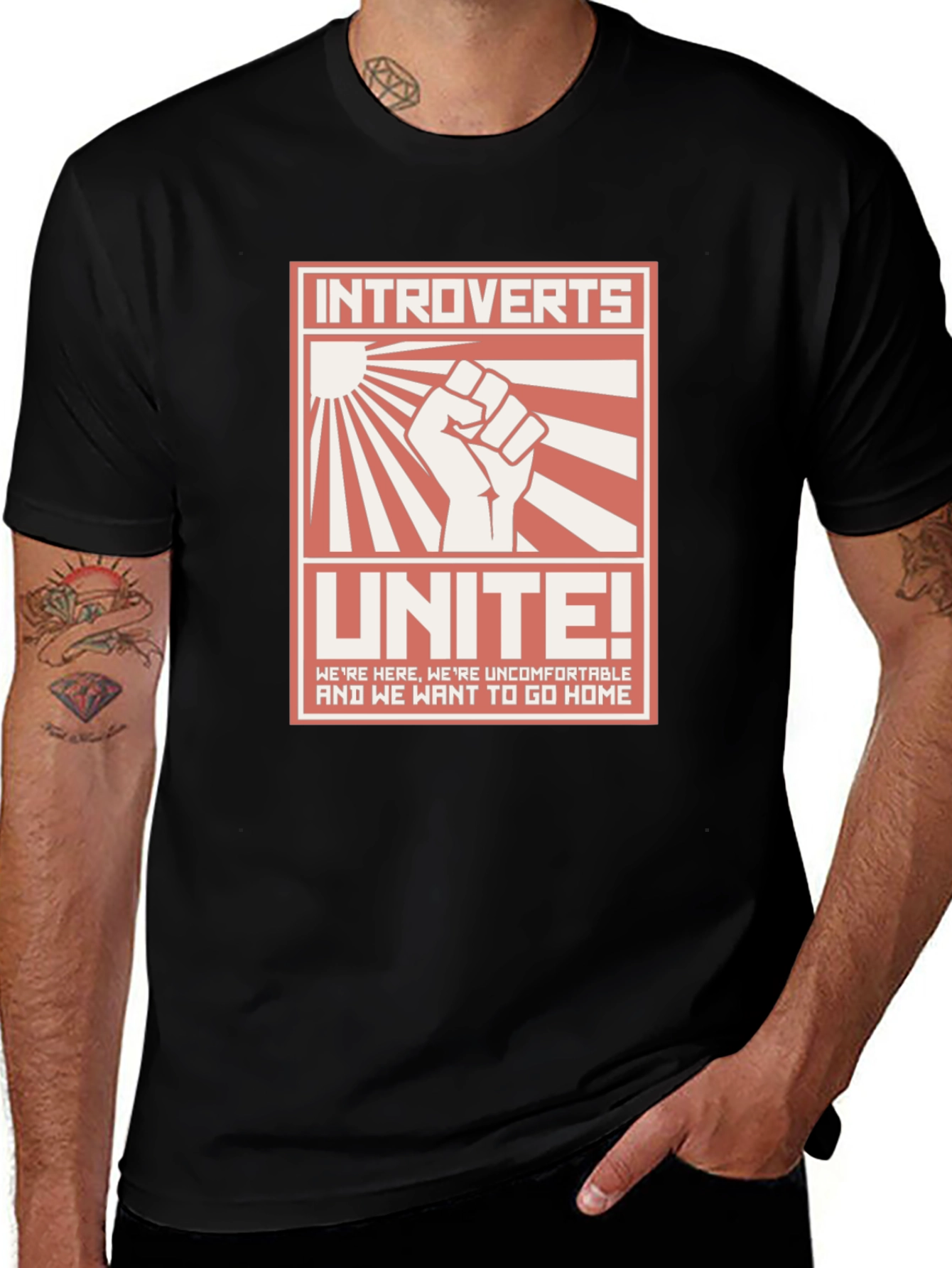 Variant 19 of Introverts Unite T-Shirt: Funny Graphic Tee