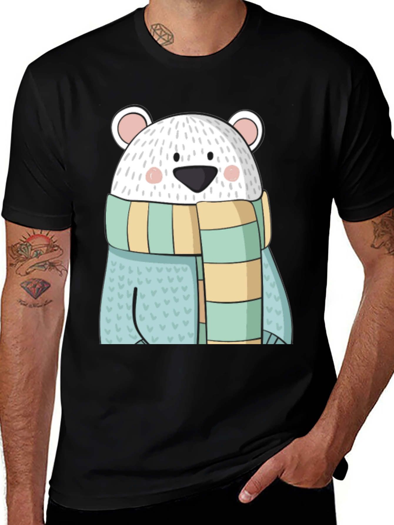 Variant 10 of Cute Cartoon Polar Bear Graphic Tee