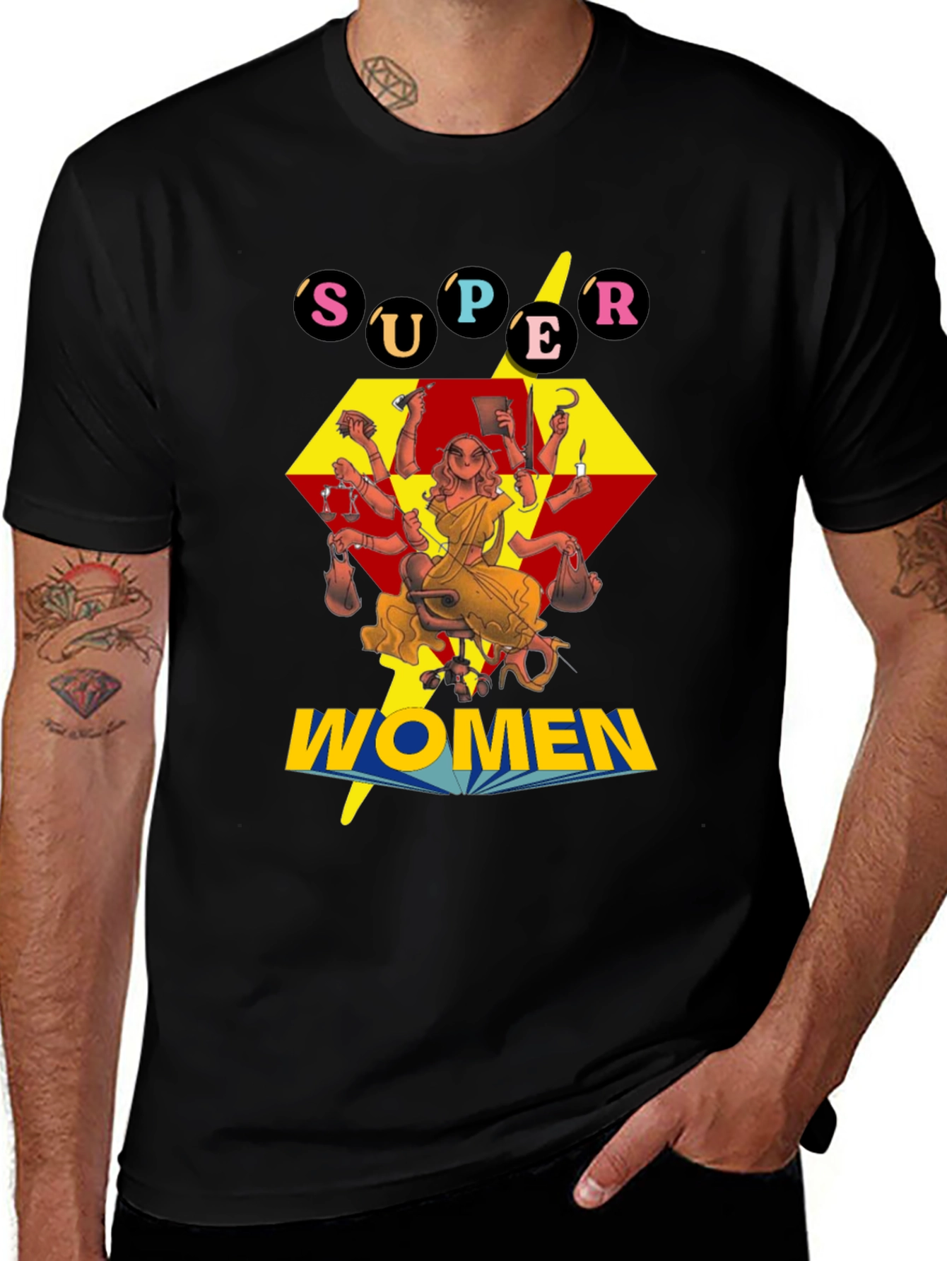 Super Women Graphic Tee - Empowering Design