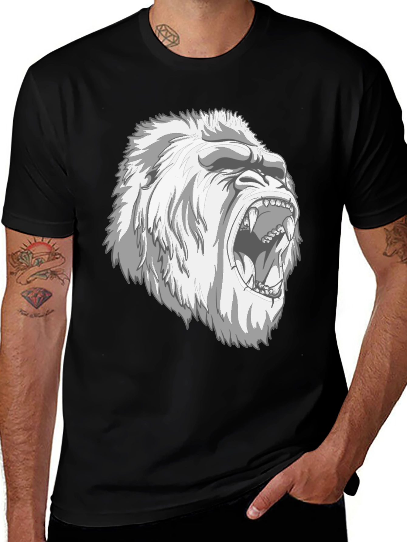 Variant 3 of Gorilla Graphic Tee - Bold Statement Shirt